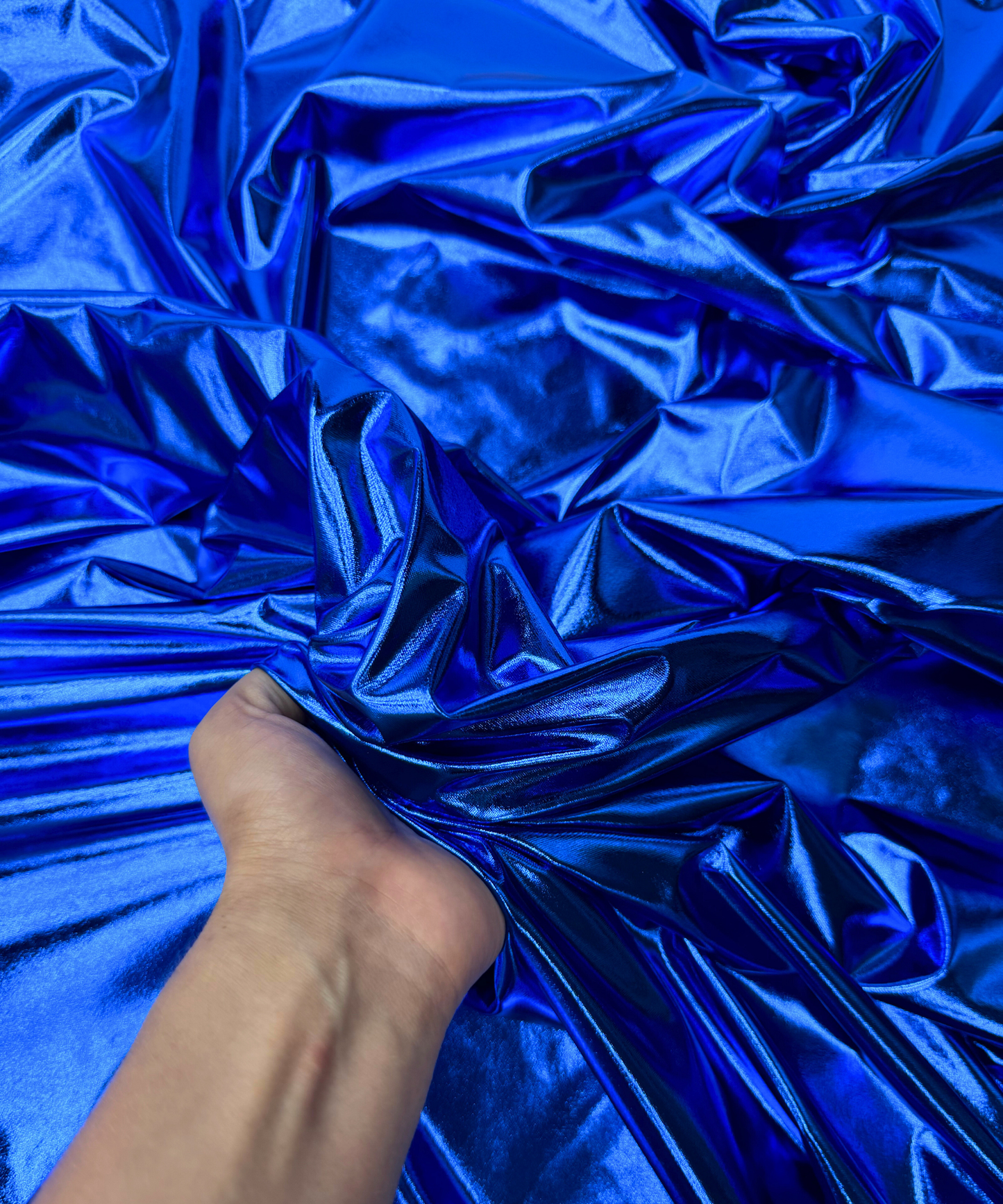 Royal Blue Metallic Stretch Foil Lame