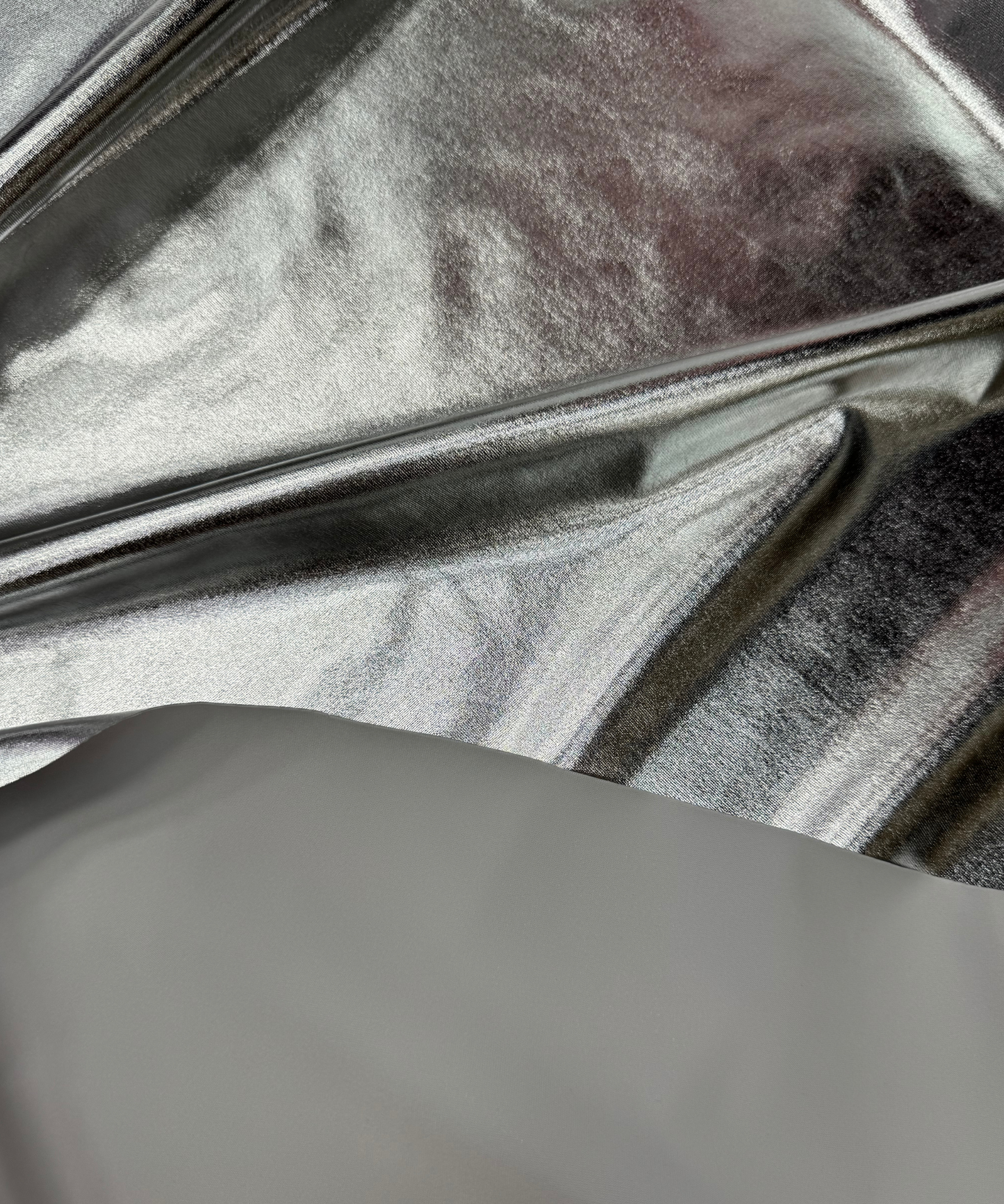 Silver Metallic Stretch Foil Lame