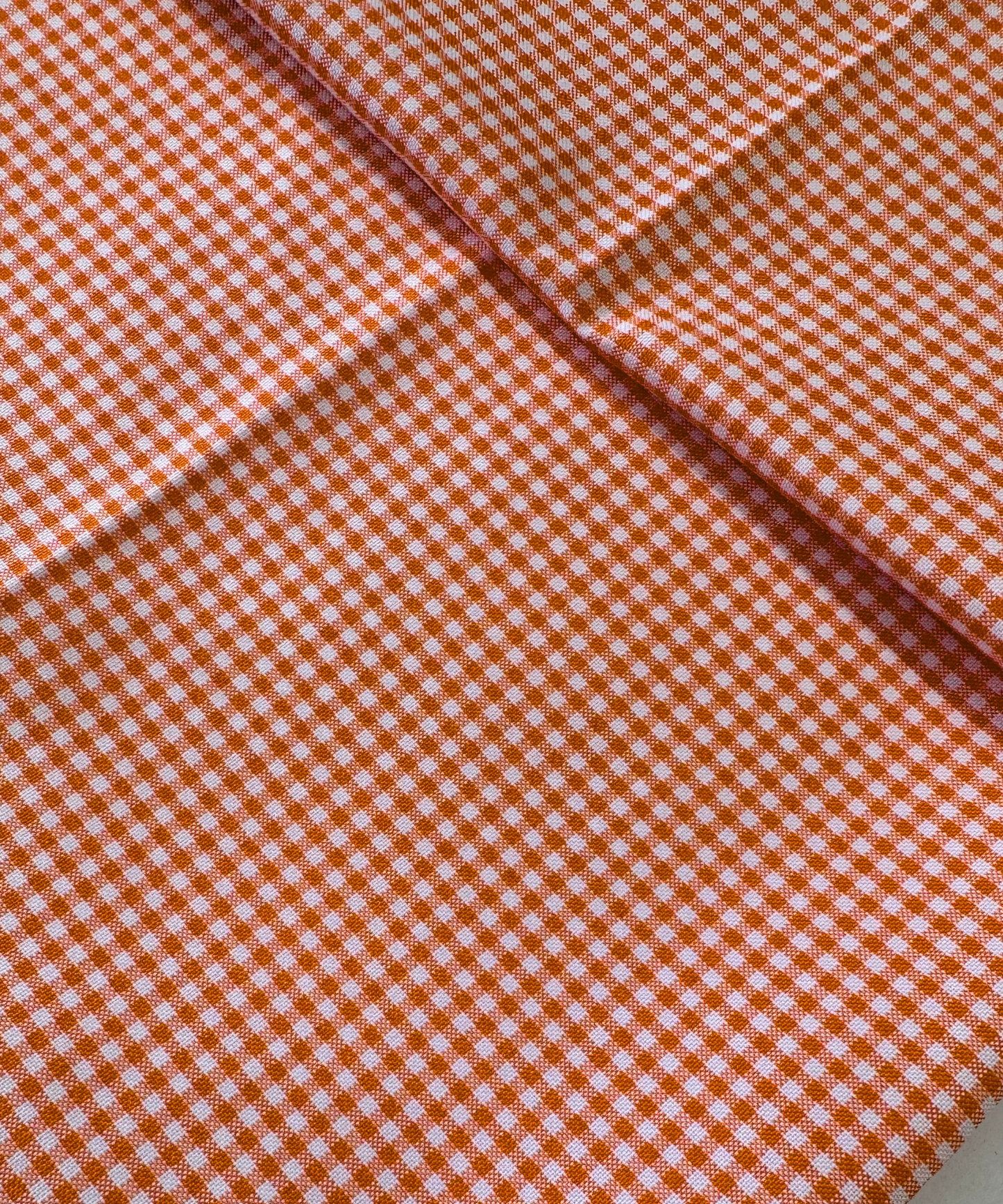Orange 1/8" Gingham Shirting Poplin