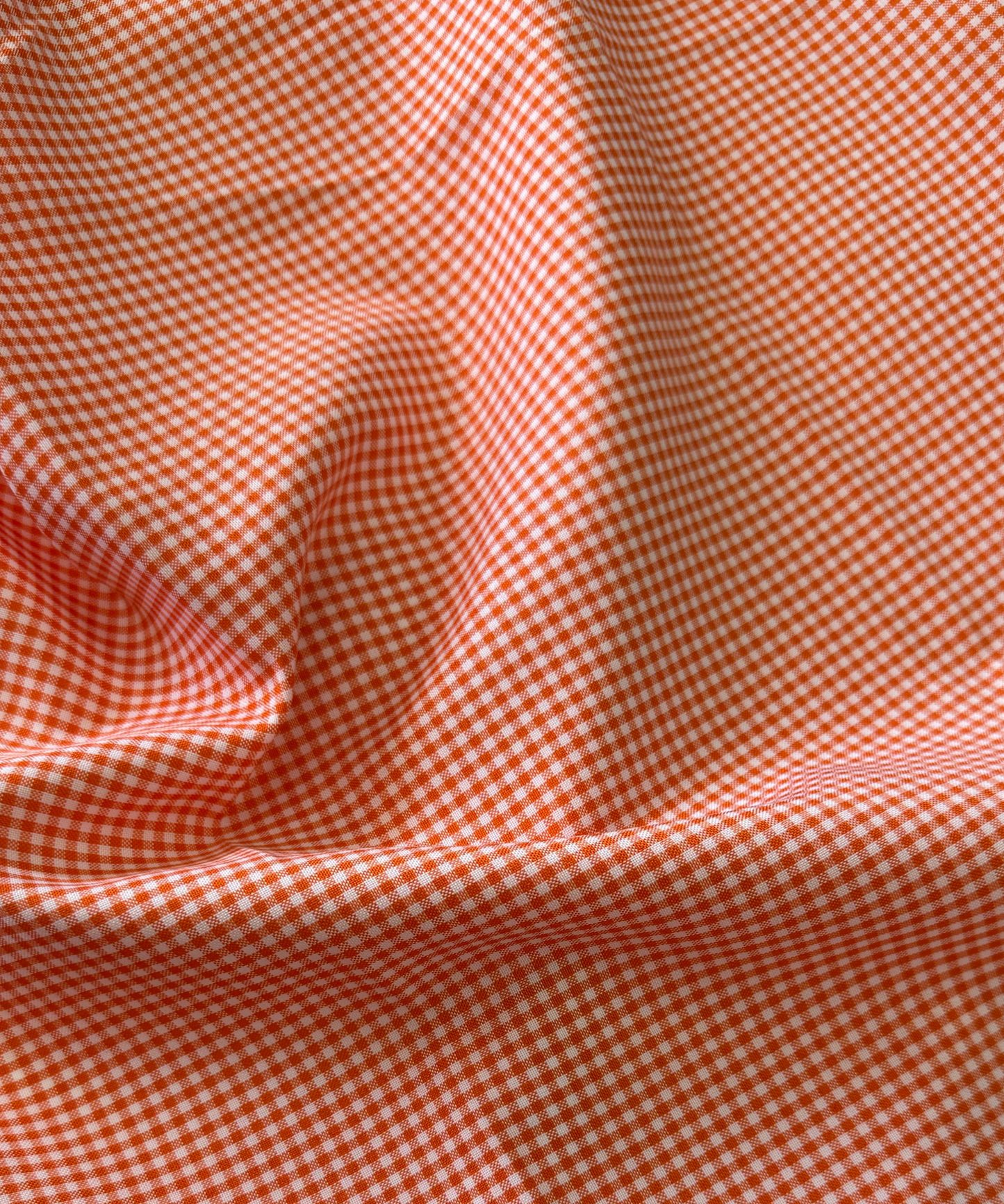 Orange 1/8" Gingham Shirting Poplin