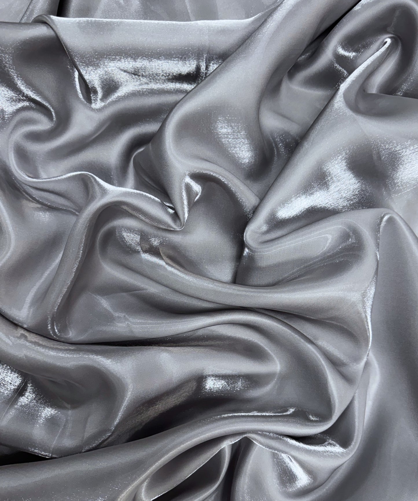 Silver Liquid Bridal Satin