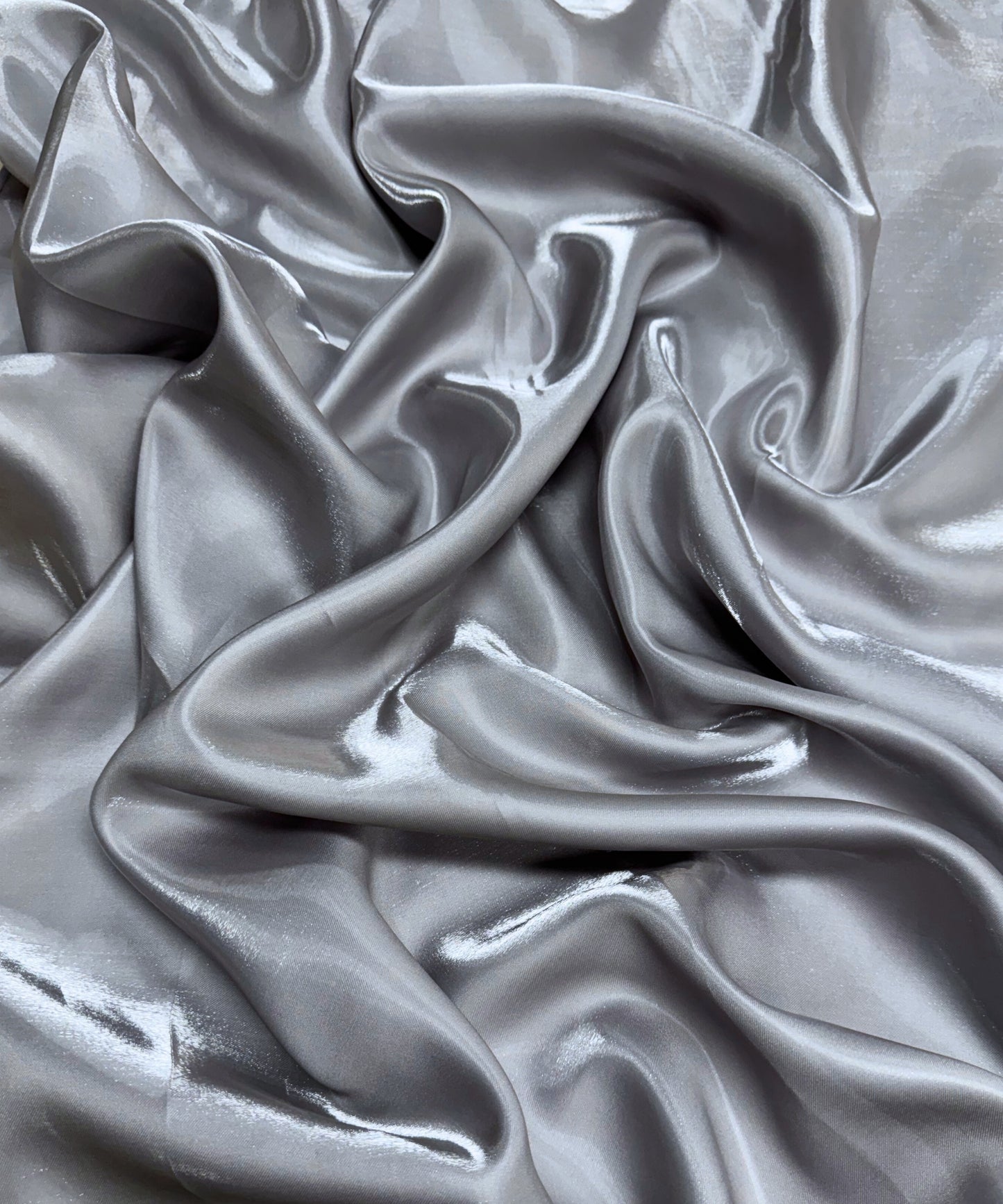 Silver Liquid Bridal Satin