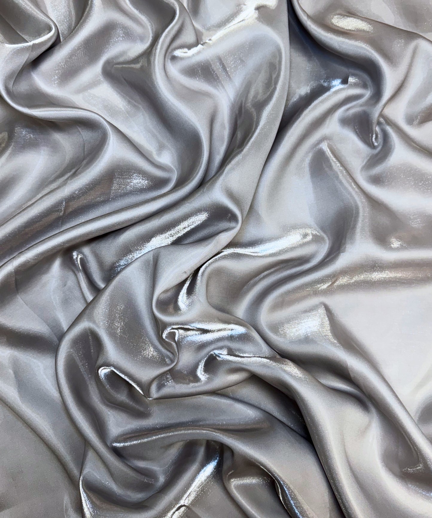 Silver Liquid Bridal Satin