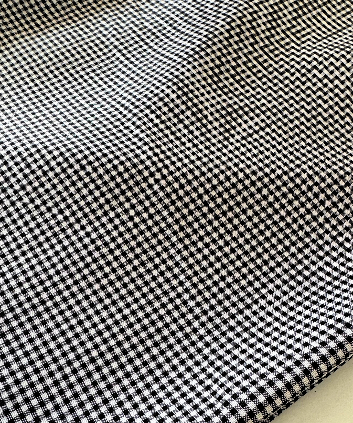 Black 1/8" Gingham Shirting Poplin