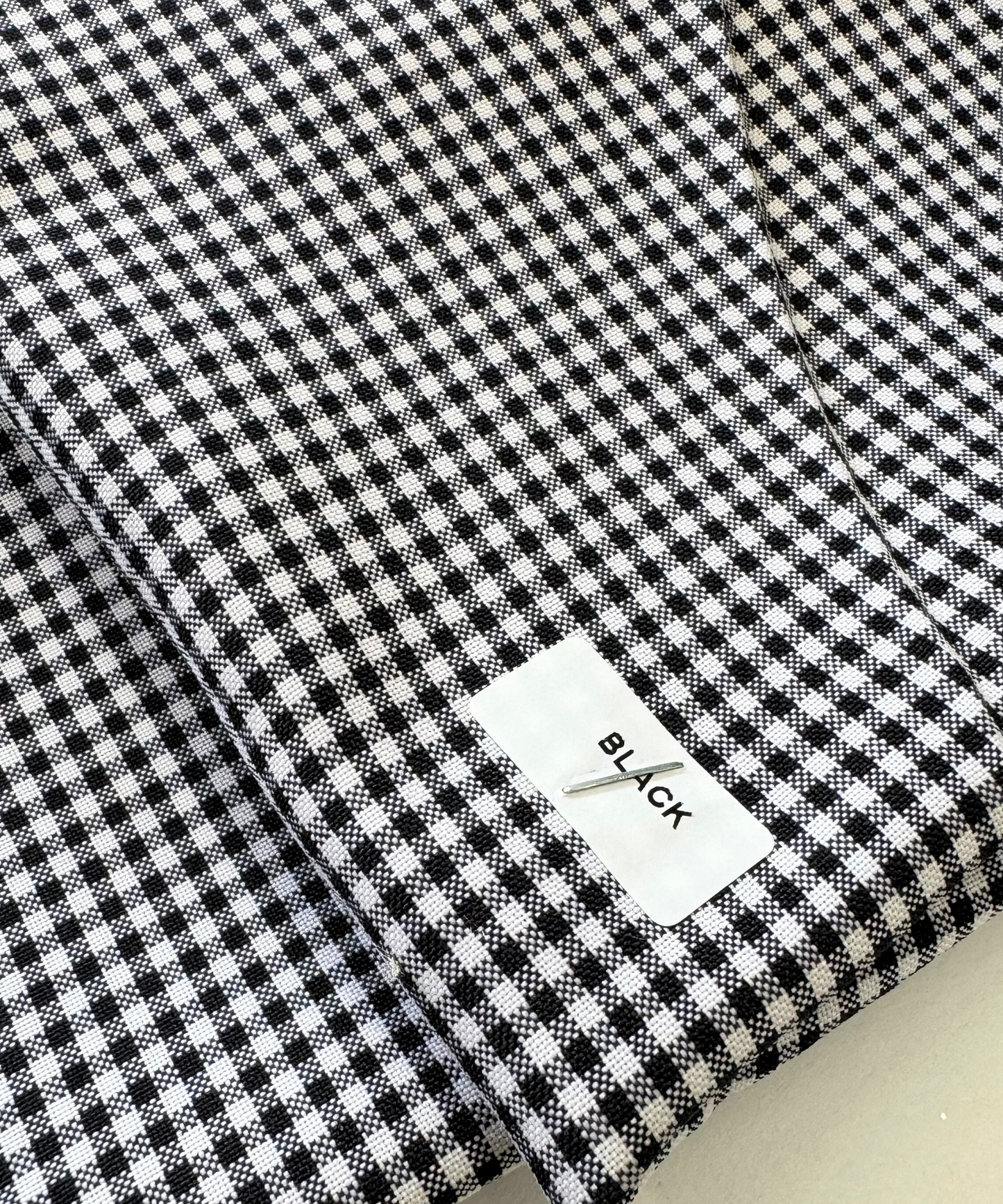 Black 1/8" Gingham Shirting Poplin