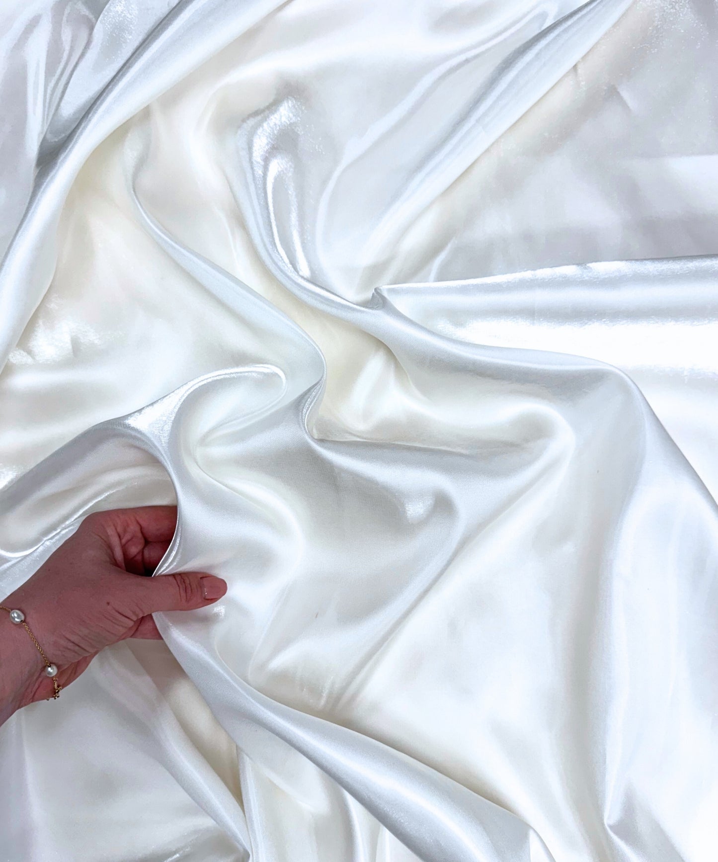 White Liquid Bridal Satin