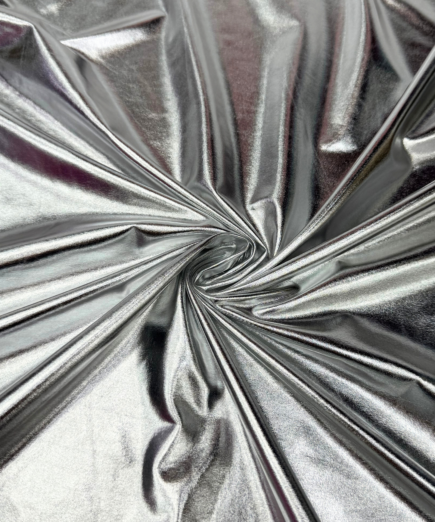 Silver Metallic Stretch Foil Lame