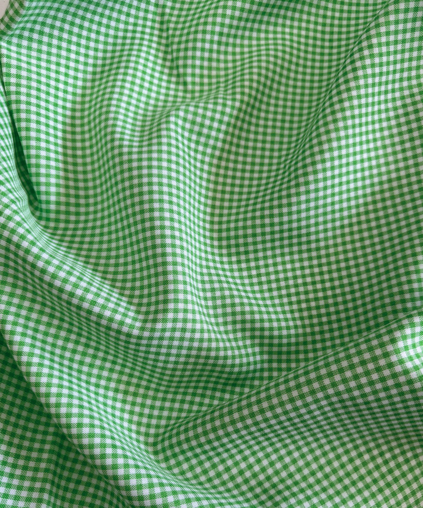 Lime Green 1/8" Gingham Shirting Poplin