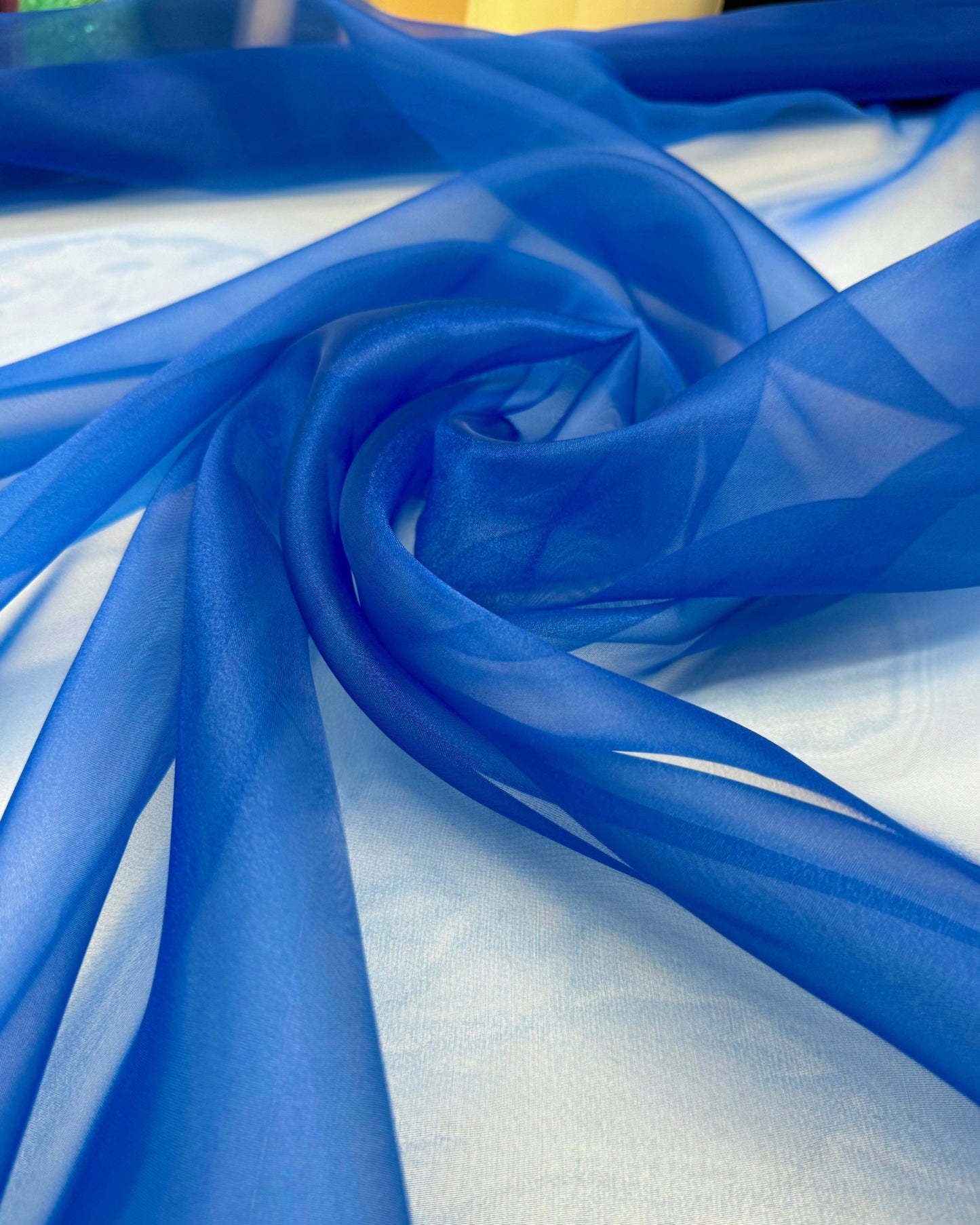 Royal Blue Crystal Organza