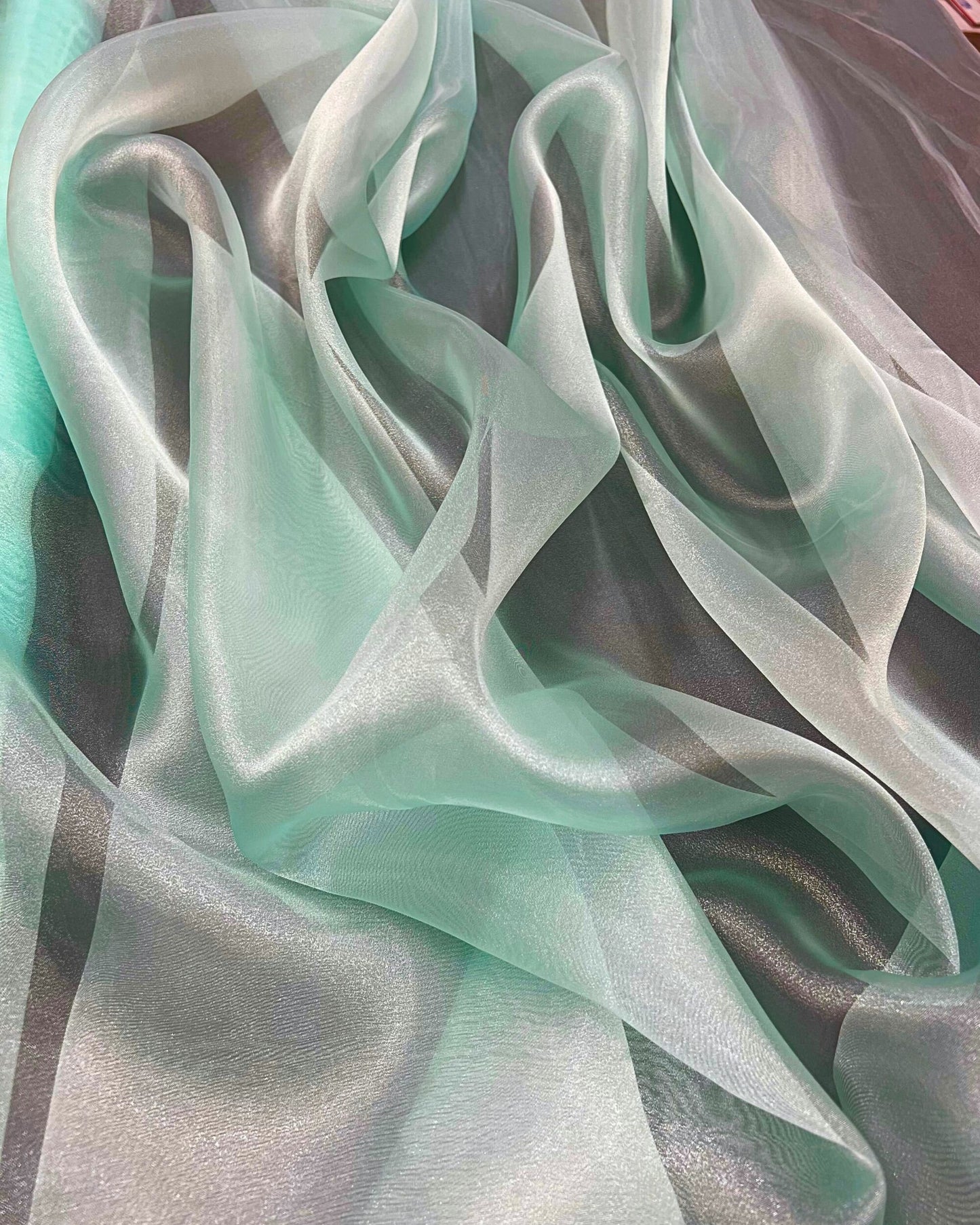 Mint Crystal Organza