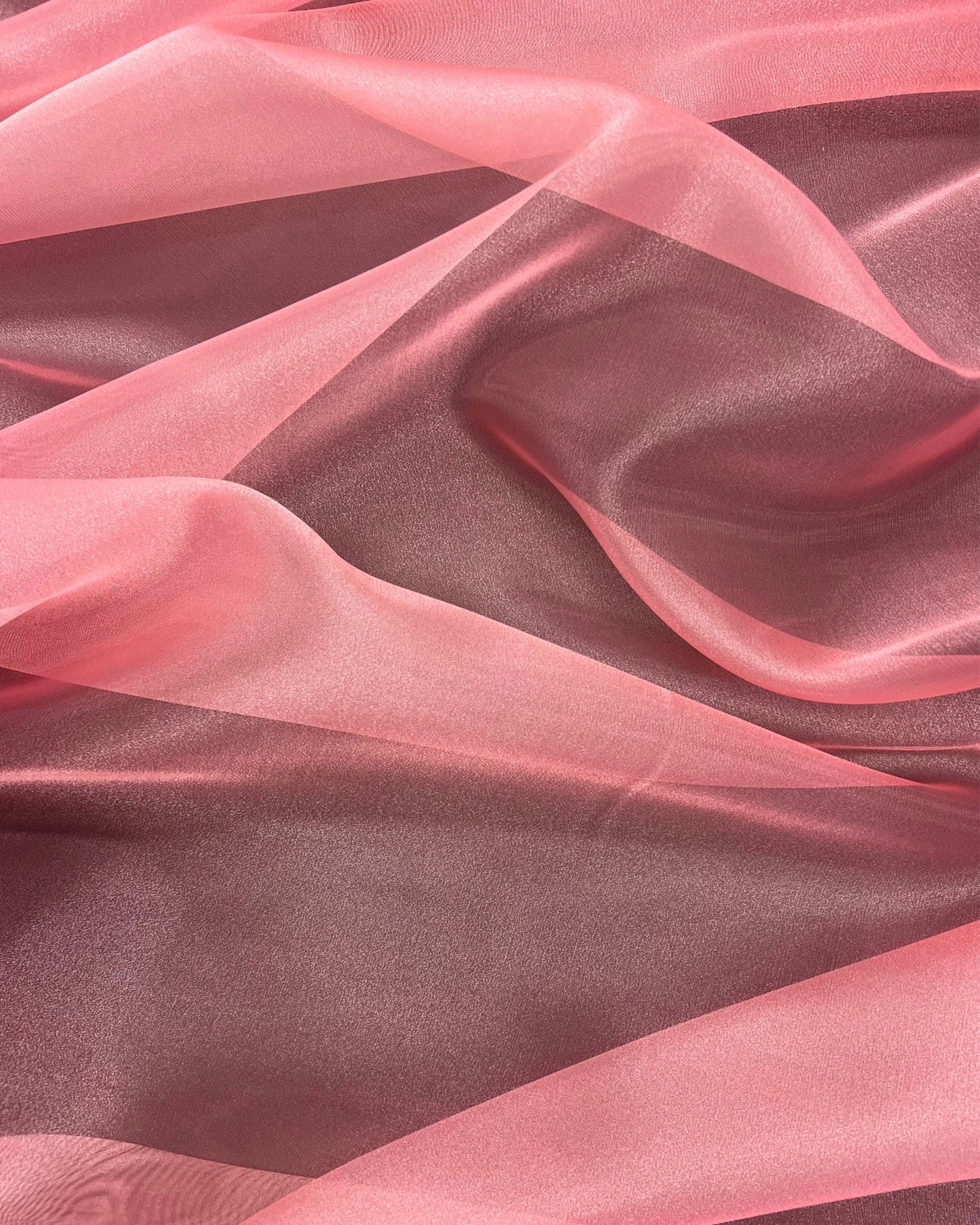 Coral Crystal Organza