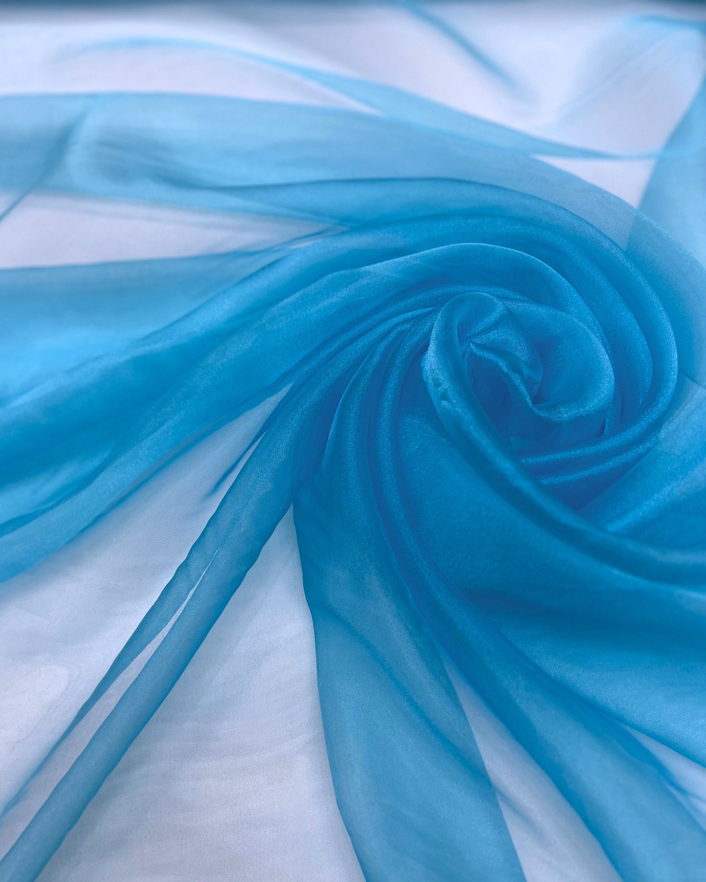 Turquoise Crystal Organza