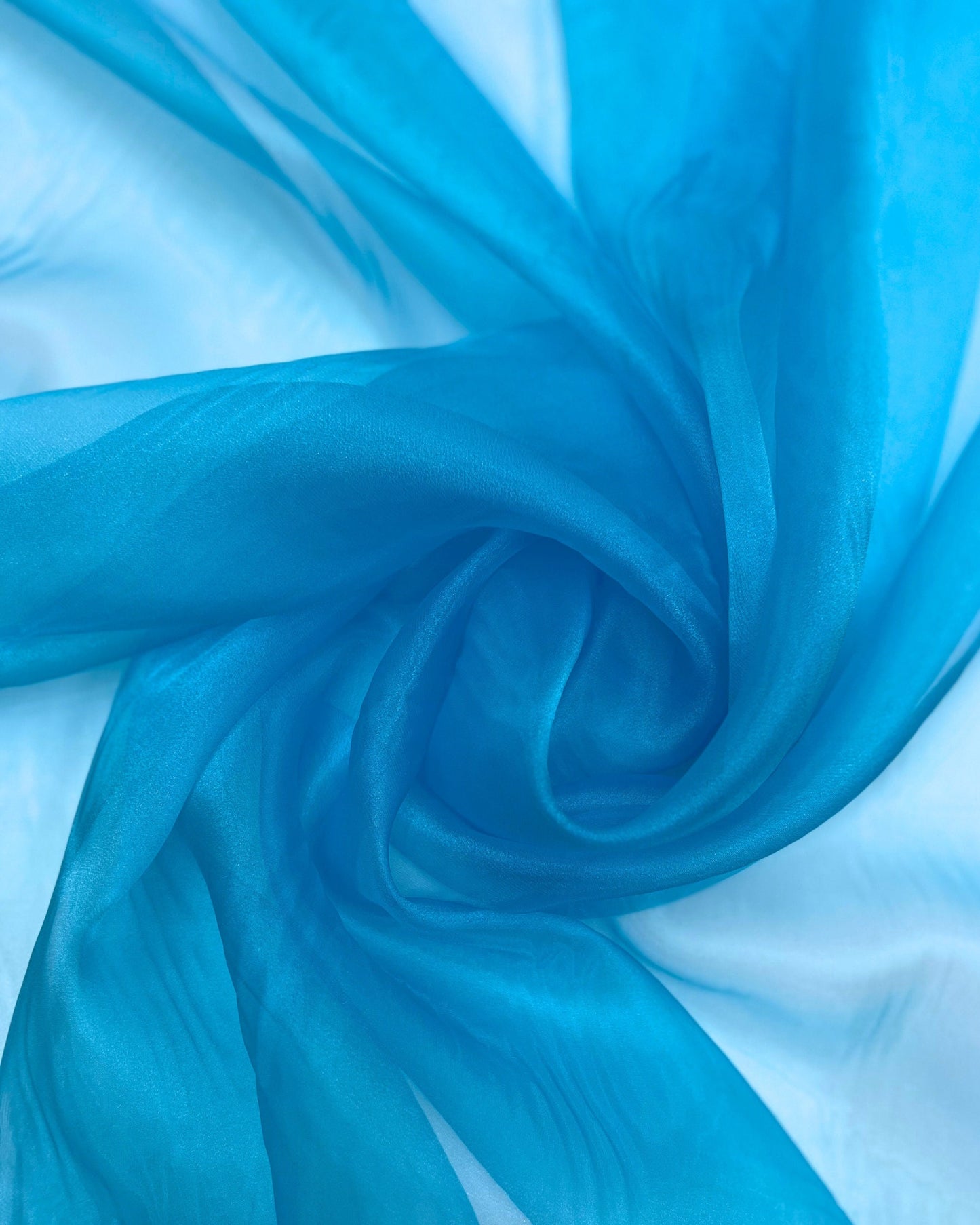 Turquoise Crystal Organza