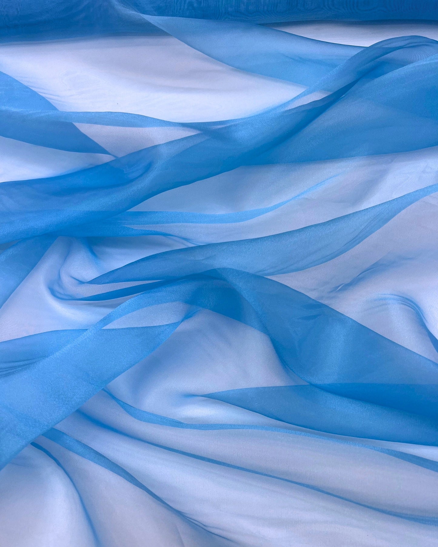 Turquoise Crystal Organza