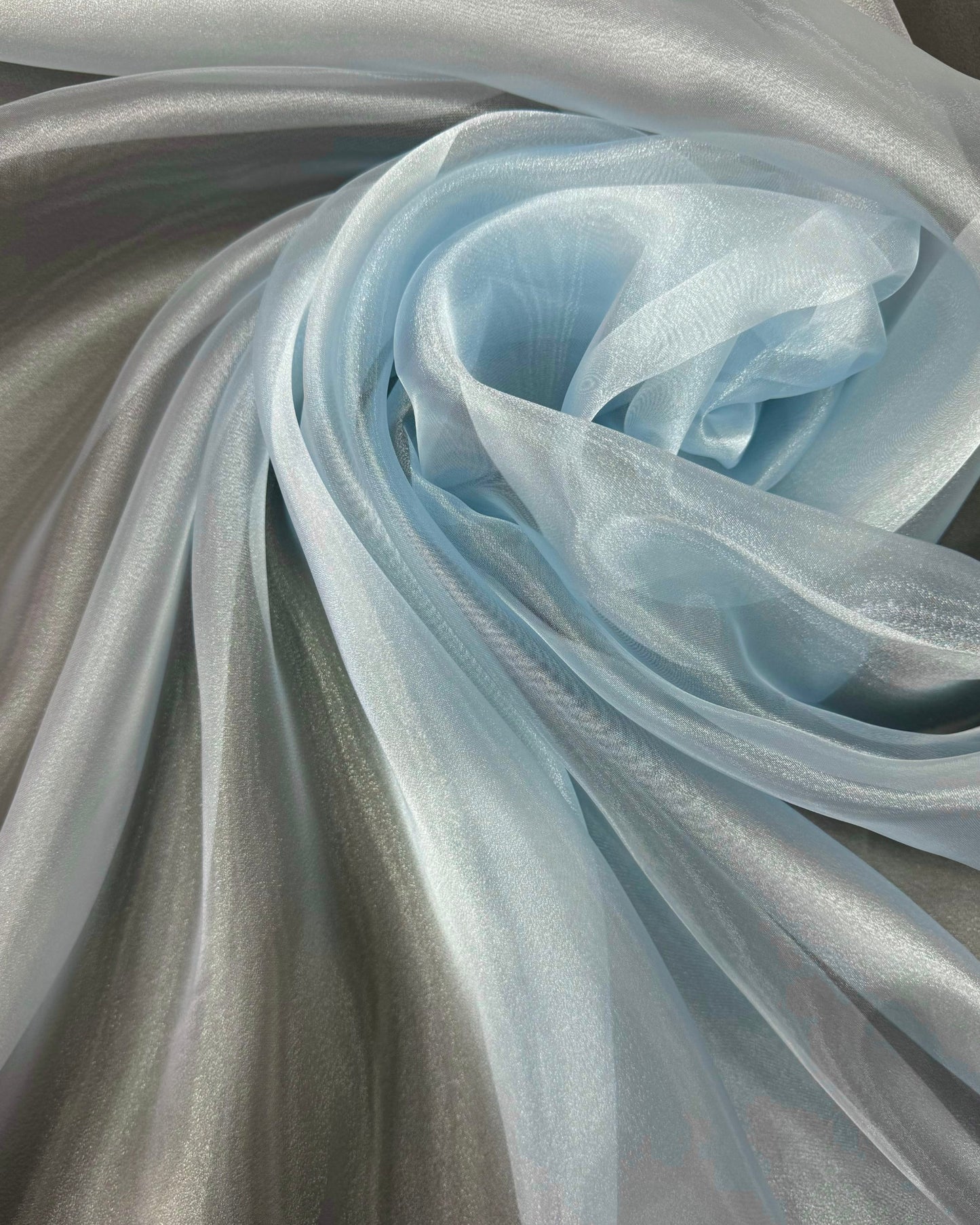 Light Blue Crystal Organza