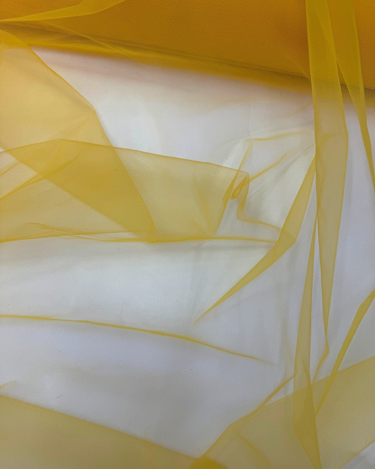 Yellow Stretch Netting Fabric