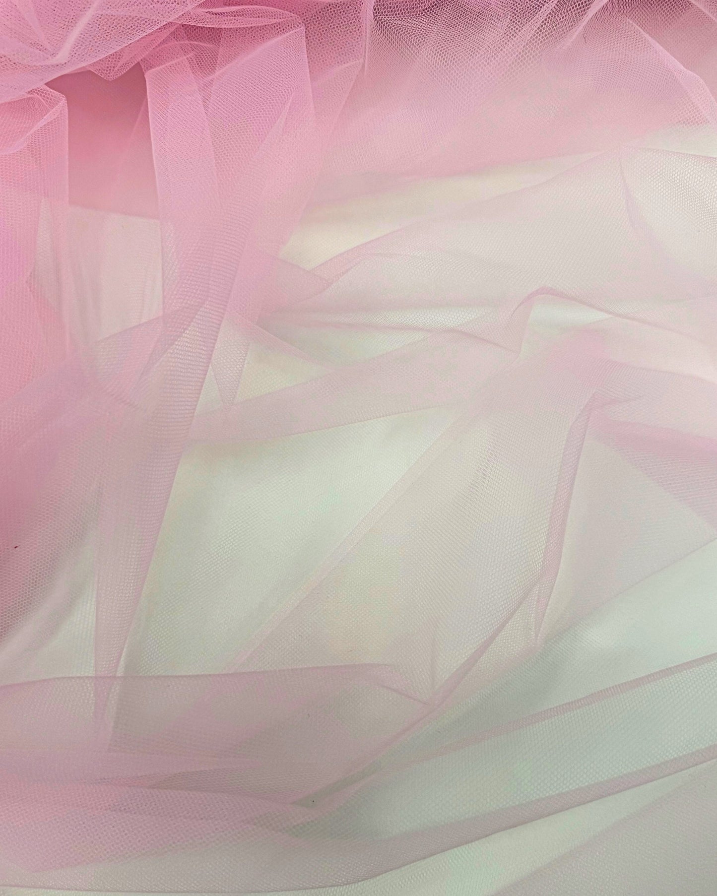 Baby Pink Stretch Netting Fabric