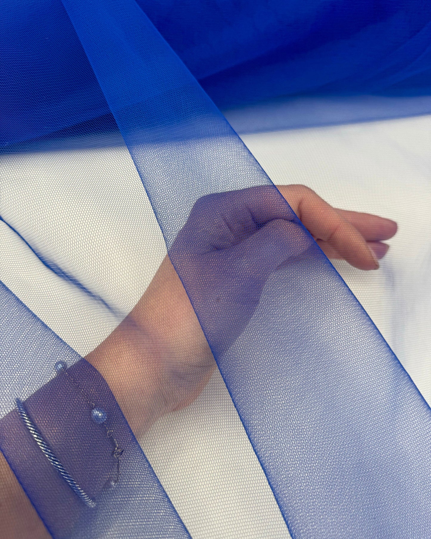Royal Blue Stretch mesh