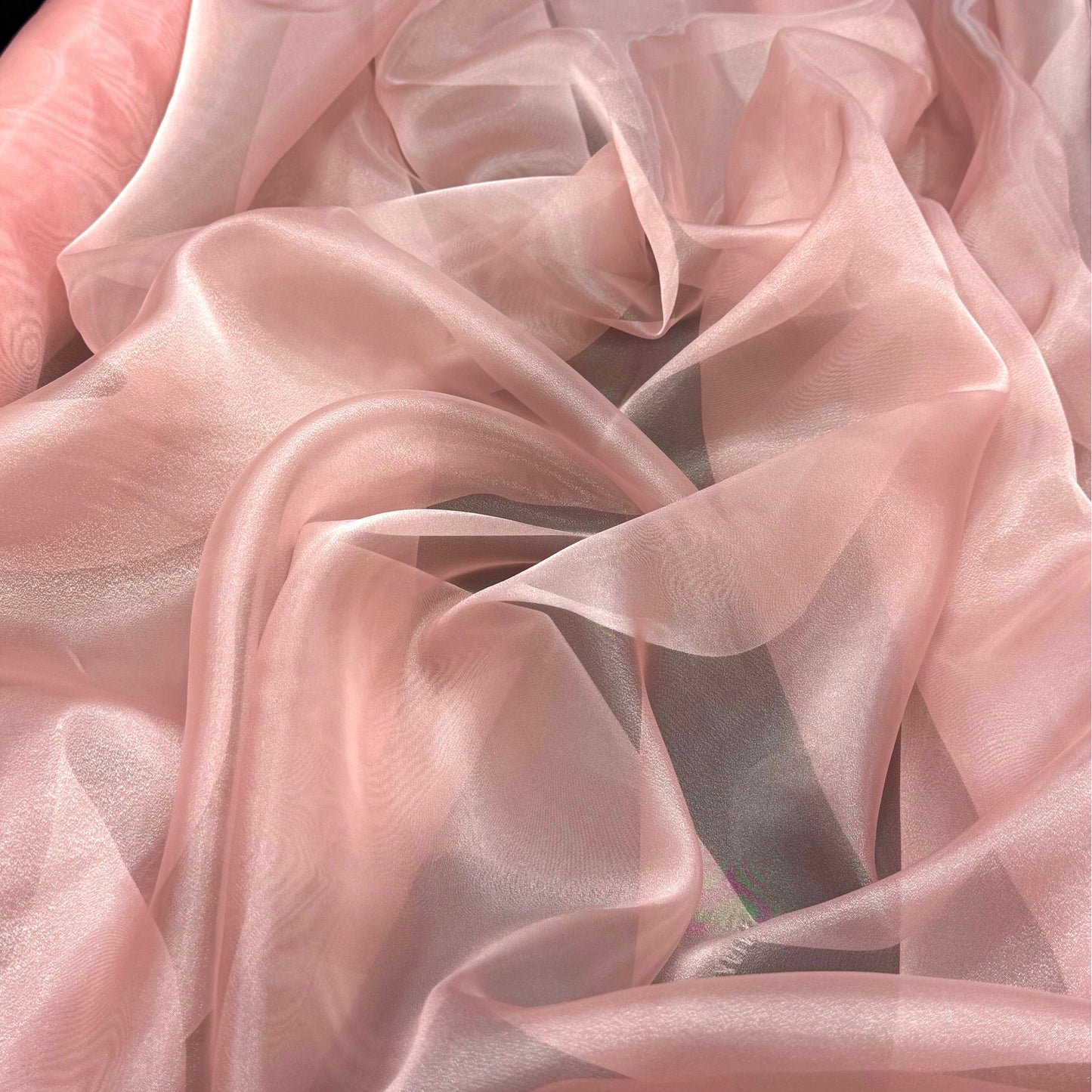 Blush Pink Crystal Organza