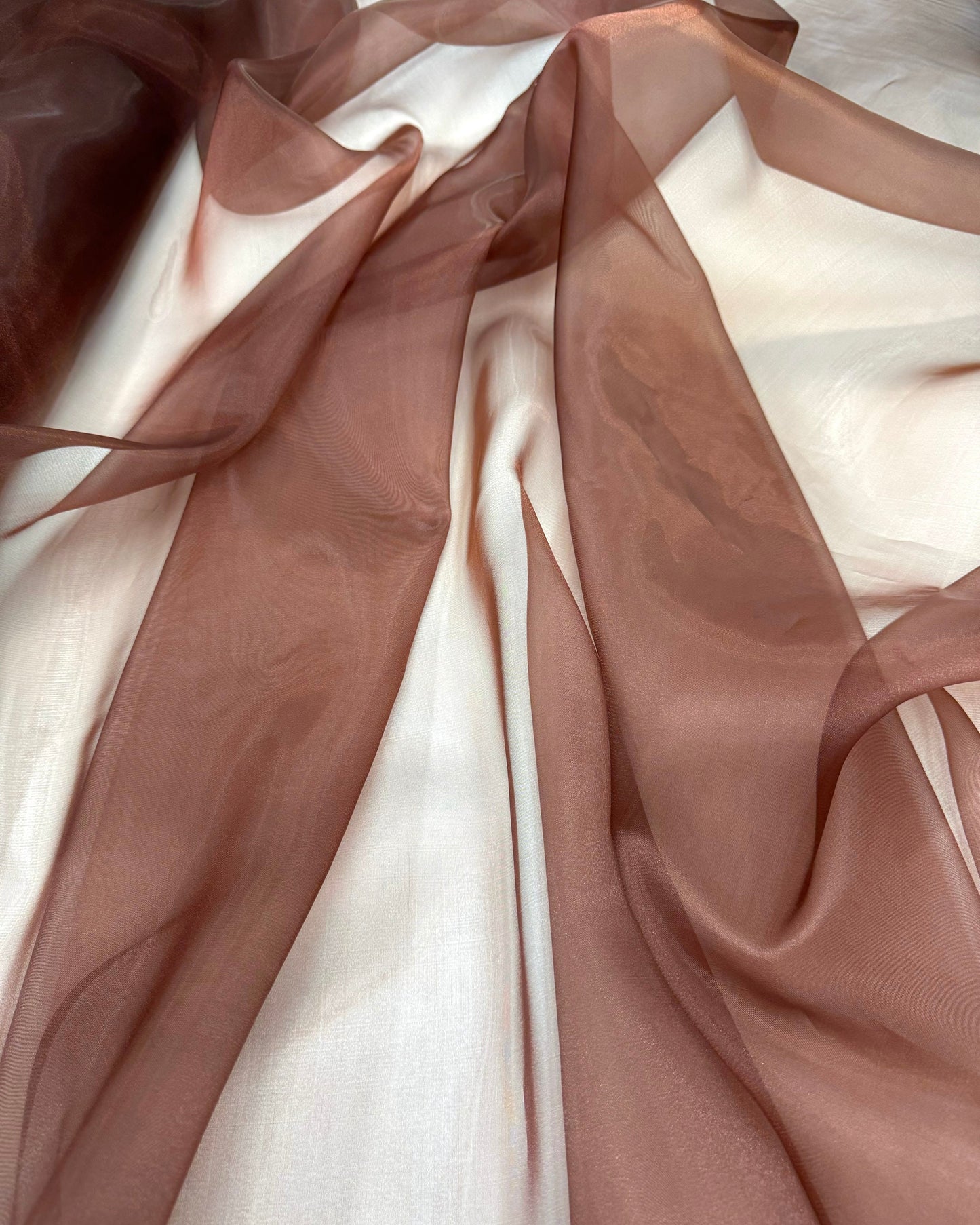 Brown Crystal Organza