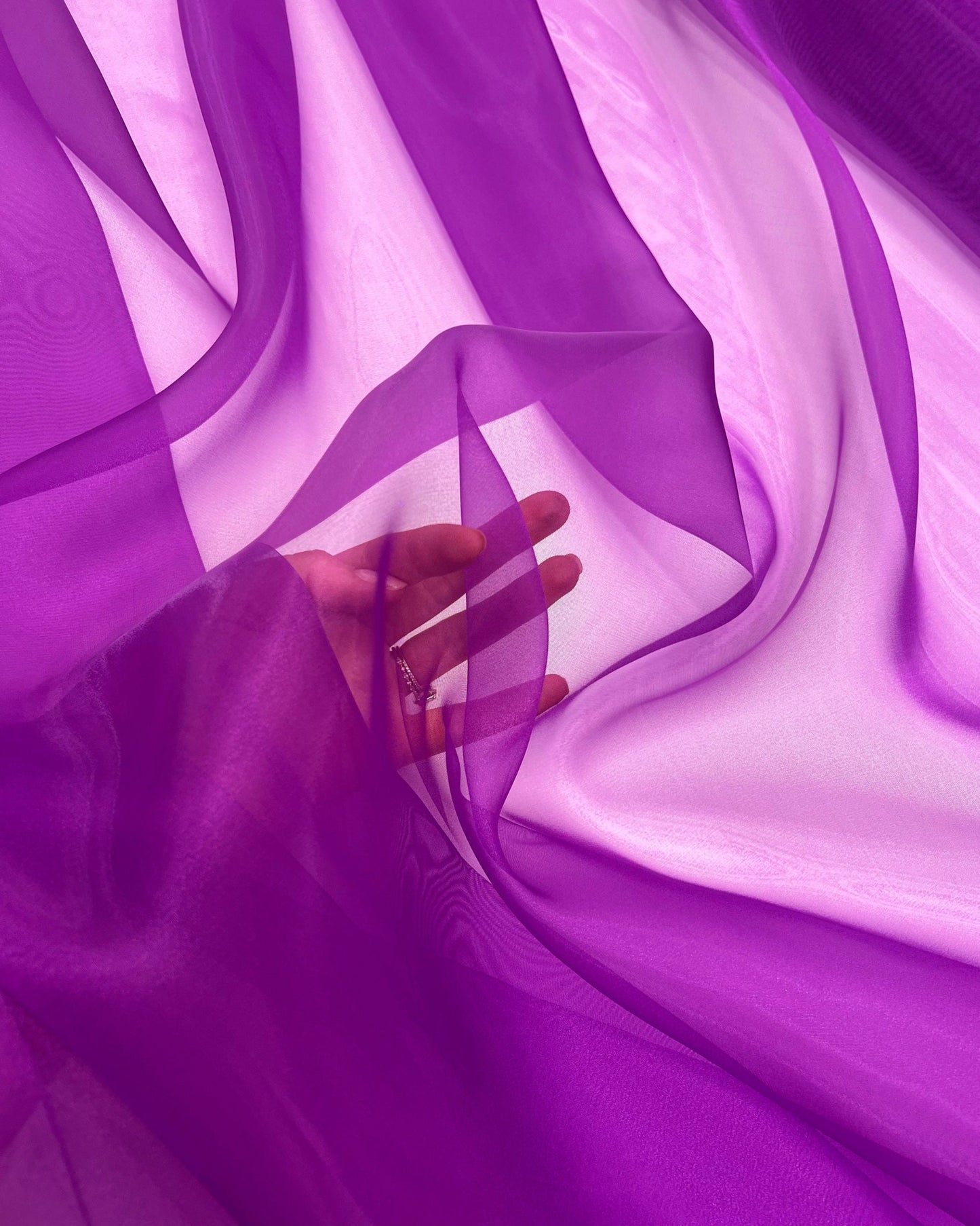 Magenta Crystal Organza
