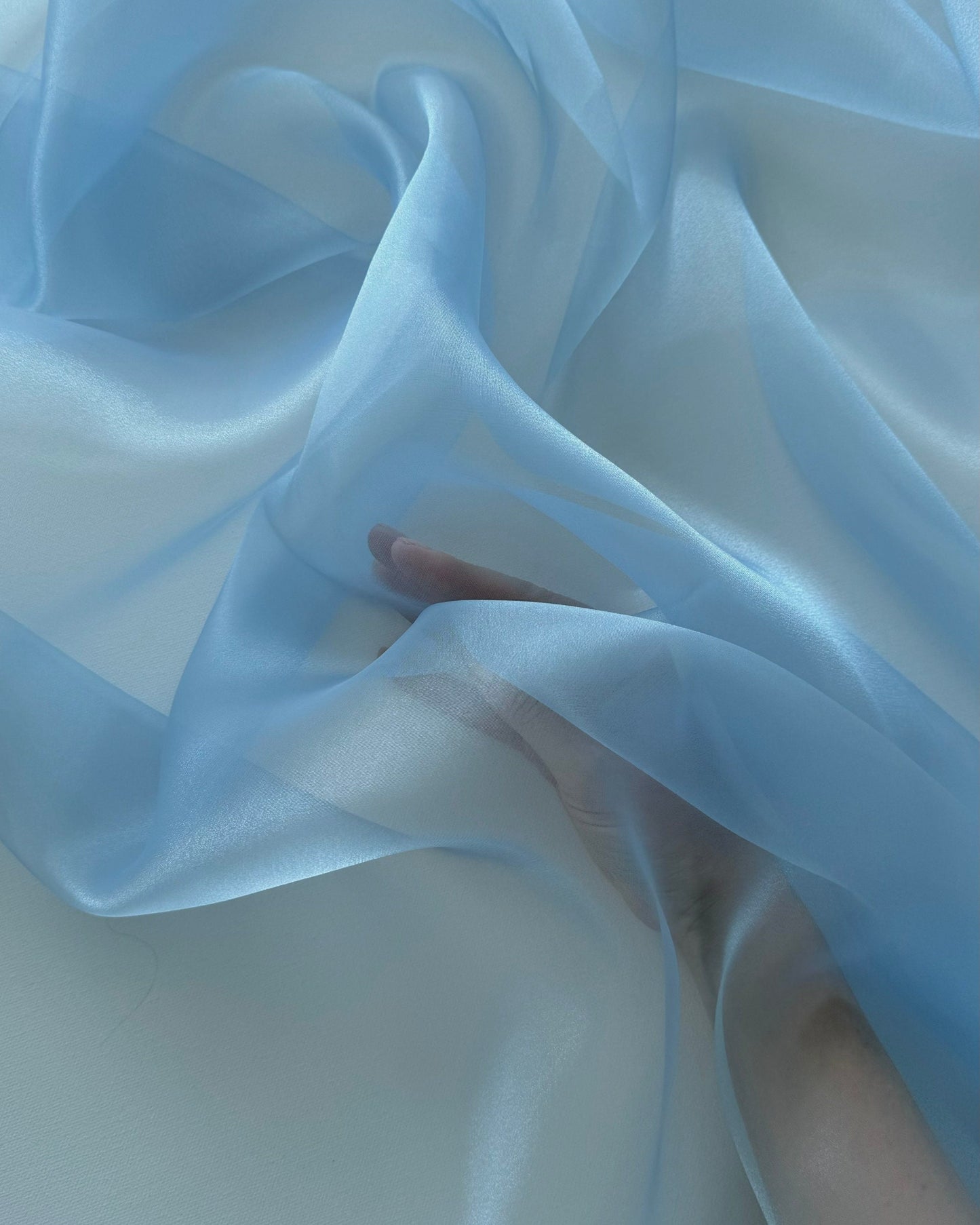 Baby Blue Crystal Organza