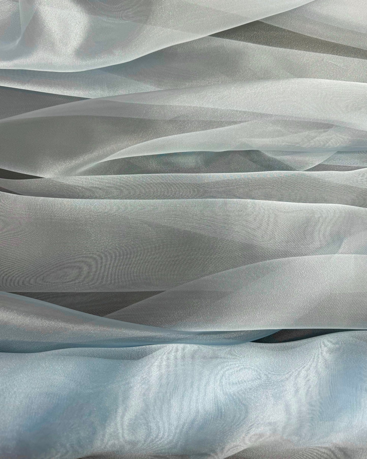 Light Blue Crystal Organza