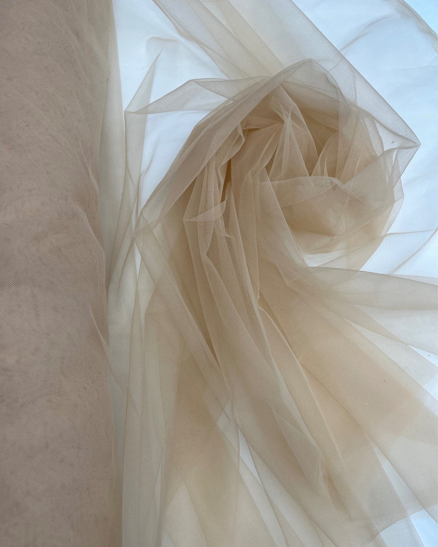 Light Nude Stretch Netting Fabric