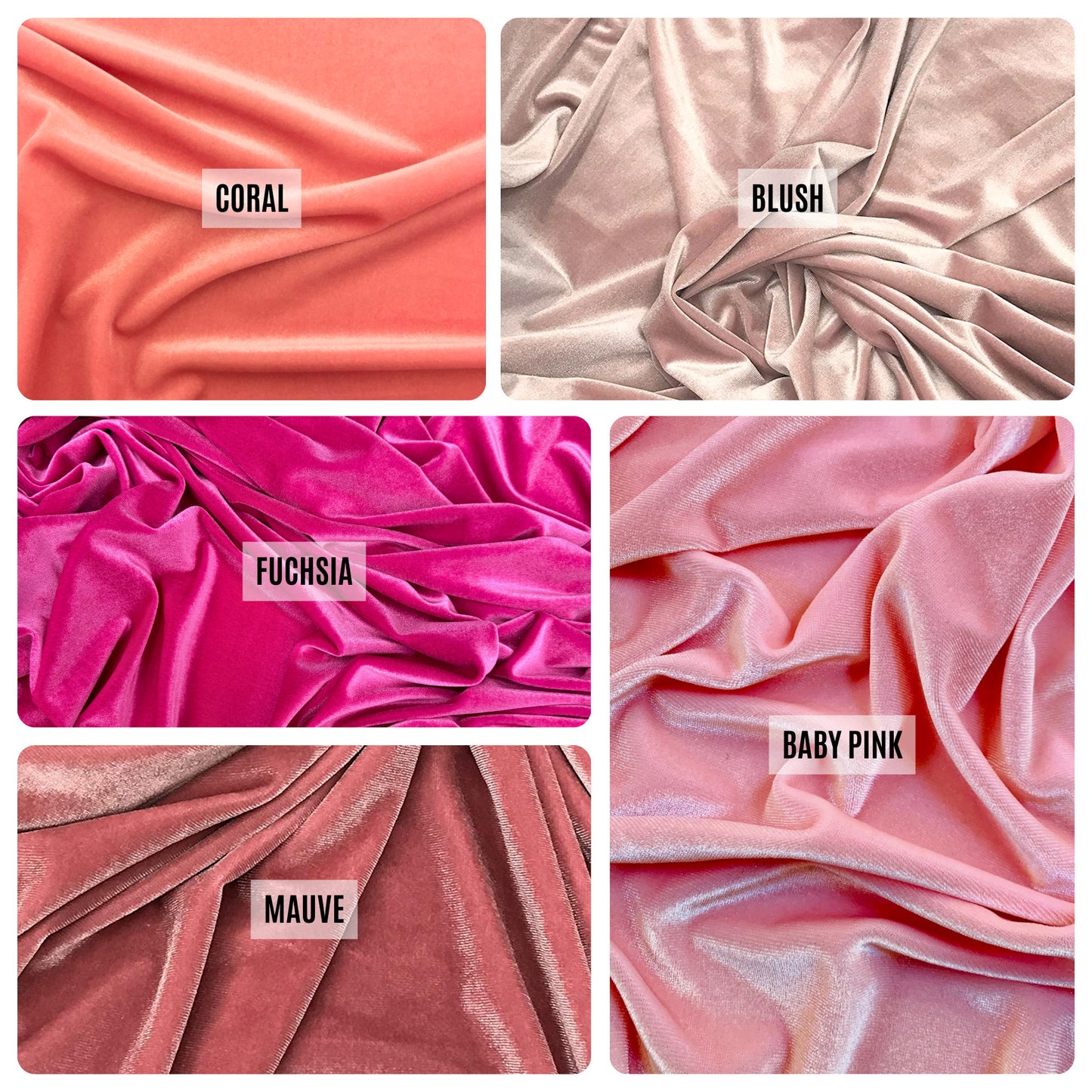 Stretchy Velvet Fabric by the Yard, Premium Quality Velvet, Colors Available, Luxury 4 Way Stretch Velvet Fabric for Apparel and Upholstery