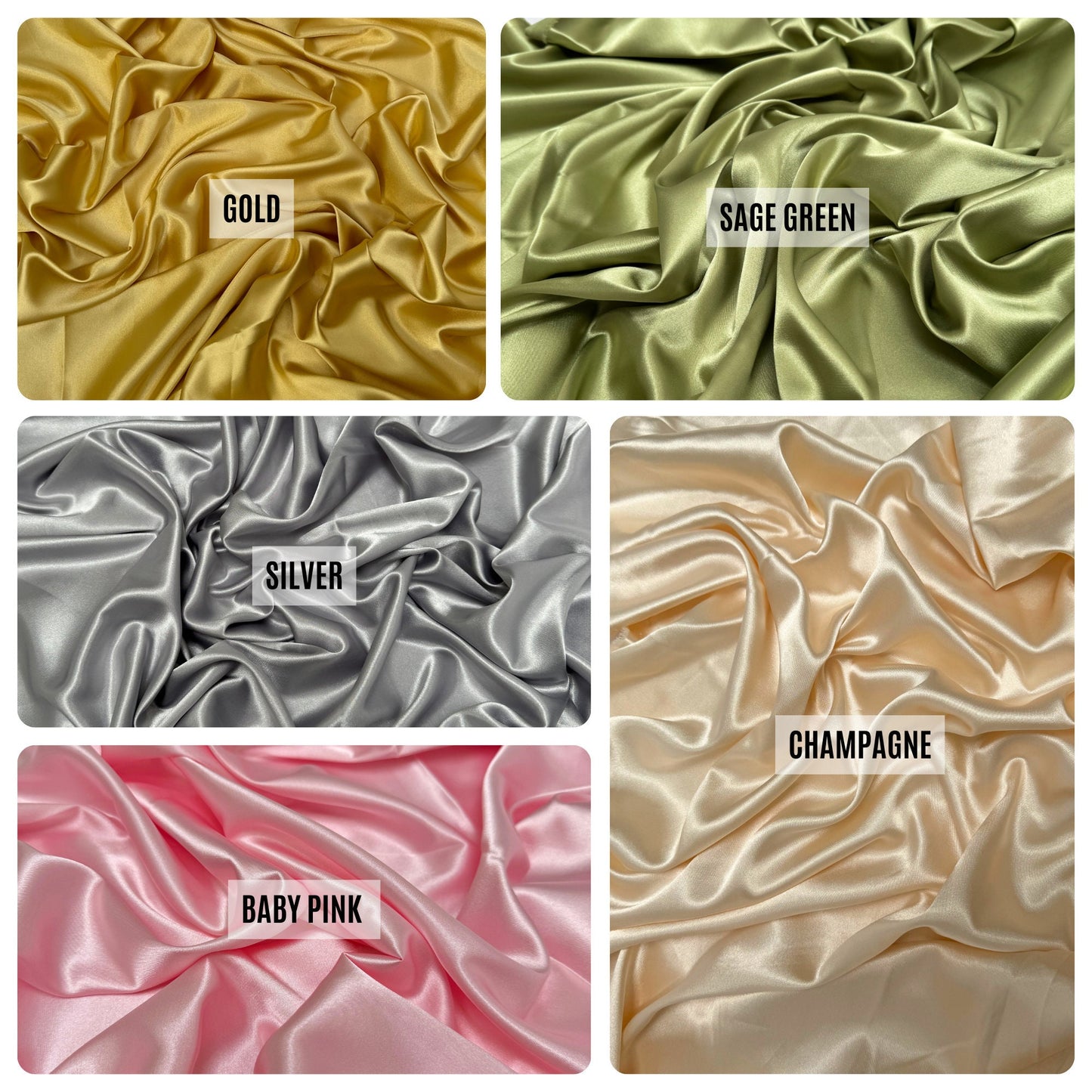 Faux Silk Stretch Satin Charmeuse Fabric by the Yard, Premium Quality Stretch Satin Fabric for Wedding Gowns, Bridesmaid Dresses Silky Dress