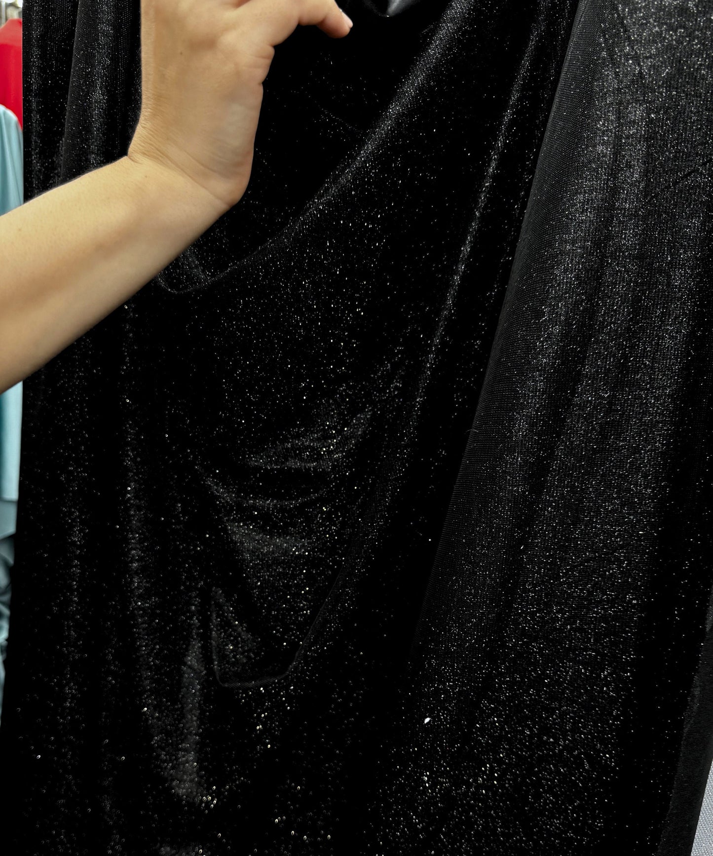 Black Metallic Lurex Glitter