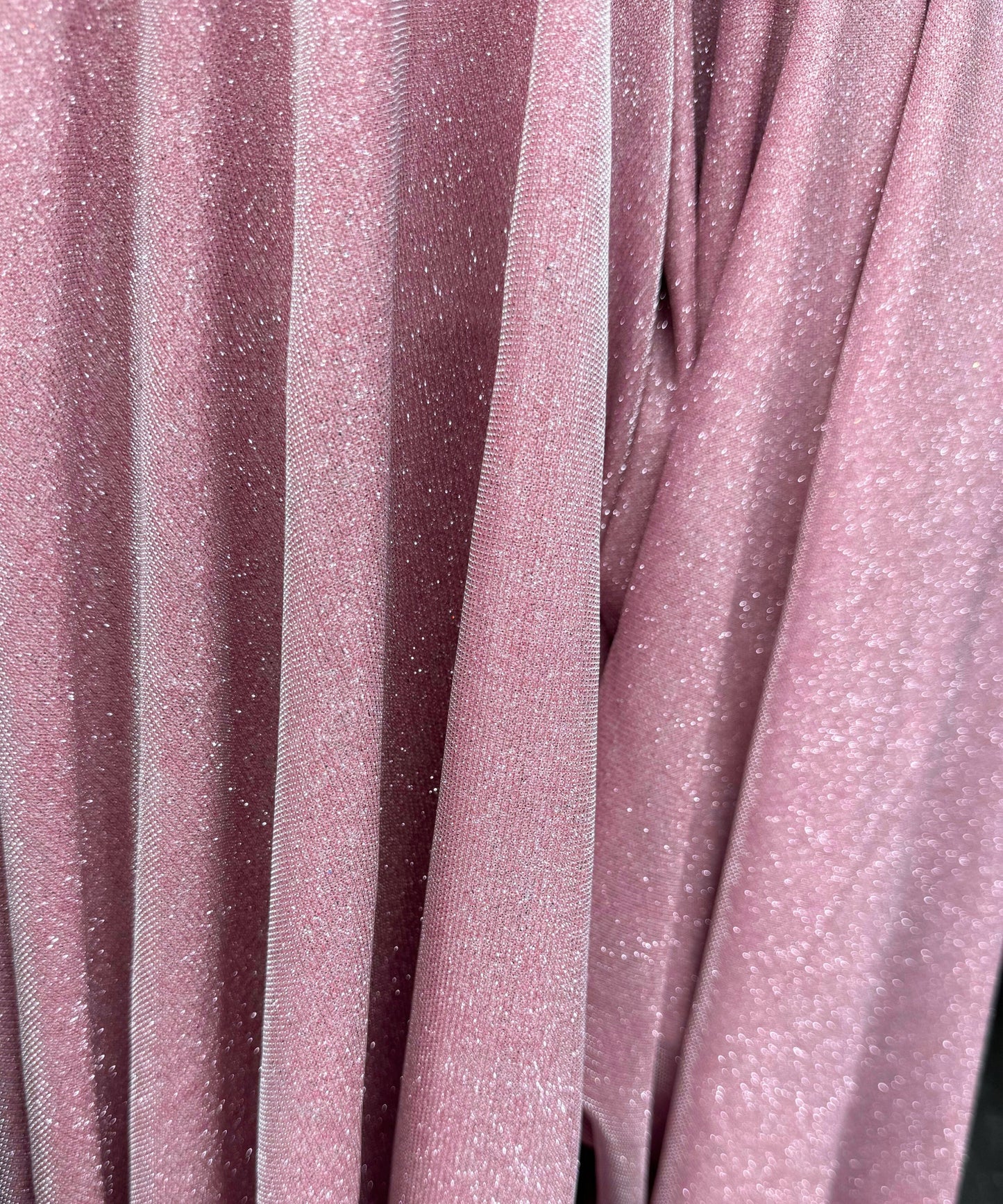 Blush Pink Lurex Glitter Fabric,Pink Blush Glitter Spandex Knit Fabric by the Yard, Sparkle Pink Shimmer Fabric for Evening Gowns, Backdrops