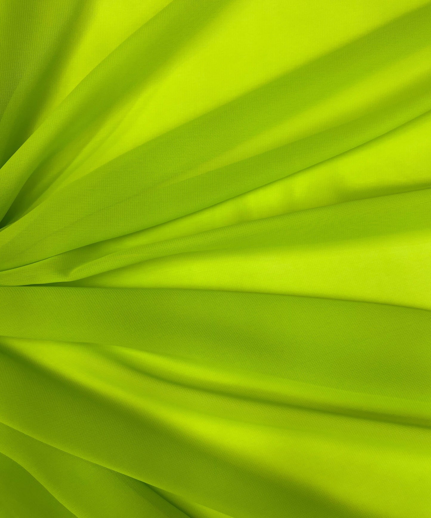 lime green sheer chiffon fabric