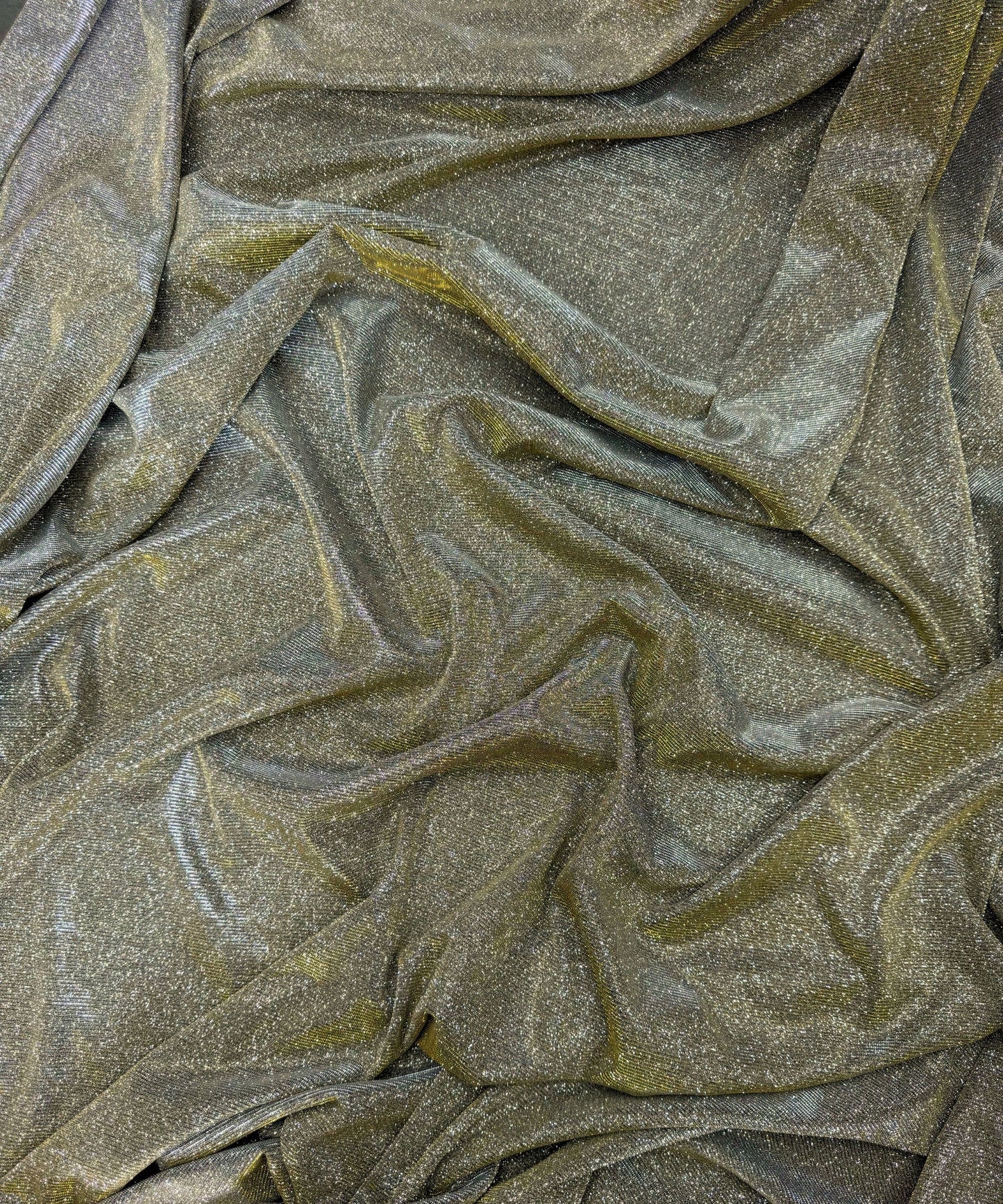 Gold Lurex Glitter Fabric, Gold Glitter Spandex Knit Fabric by the Yard, Sparkle Gold Shimmer Fabric for Evening Gowns, Backdrops