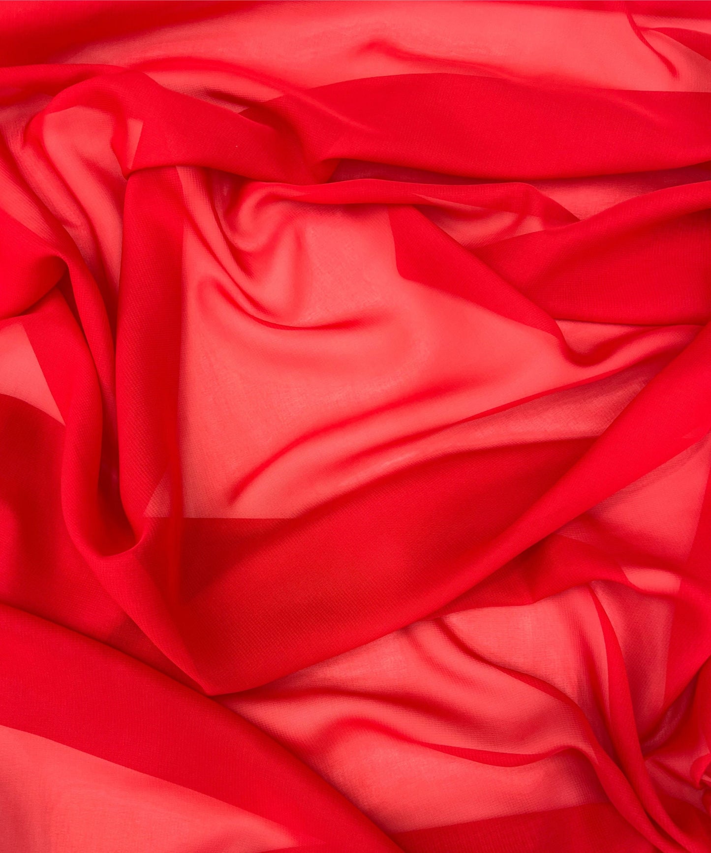 red chiffon by the yard