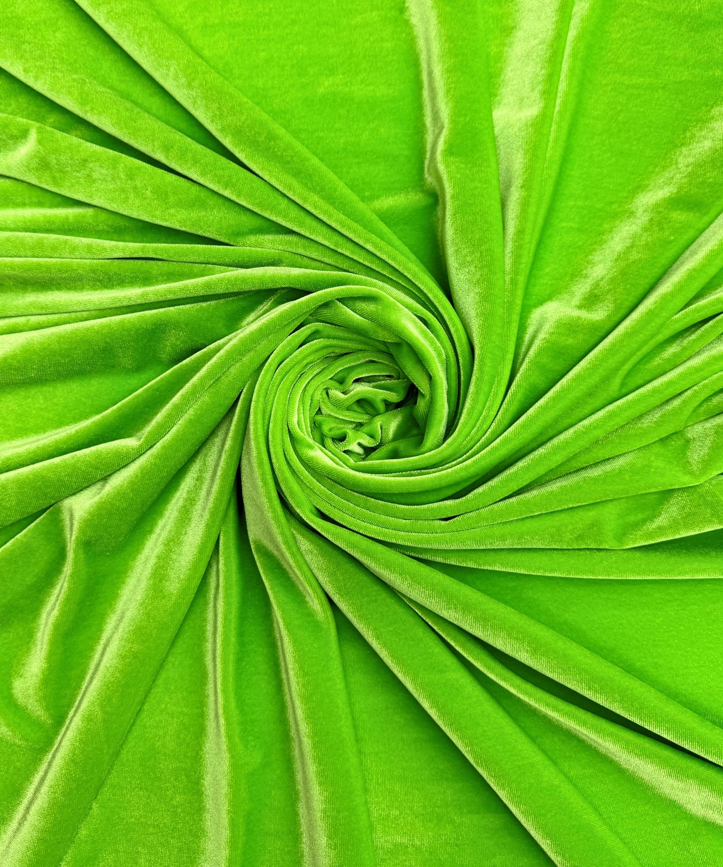 Lime Stretch Velvet Fabric By The Yard