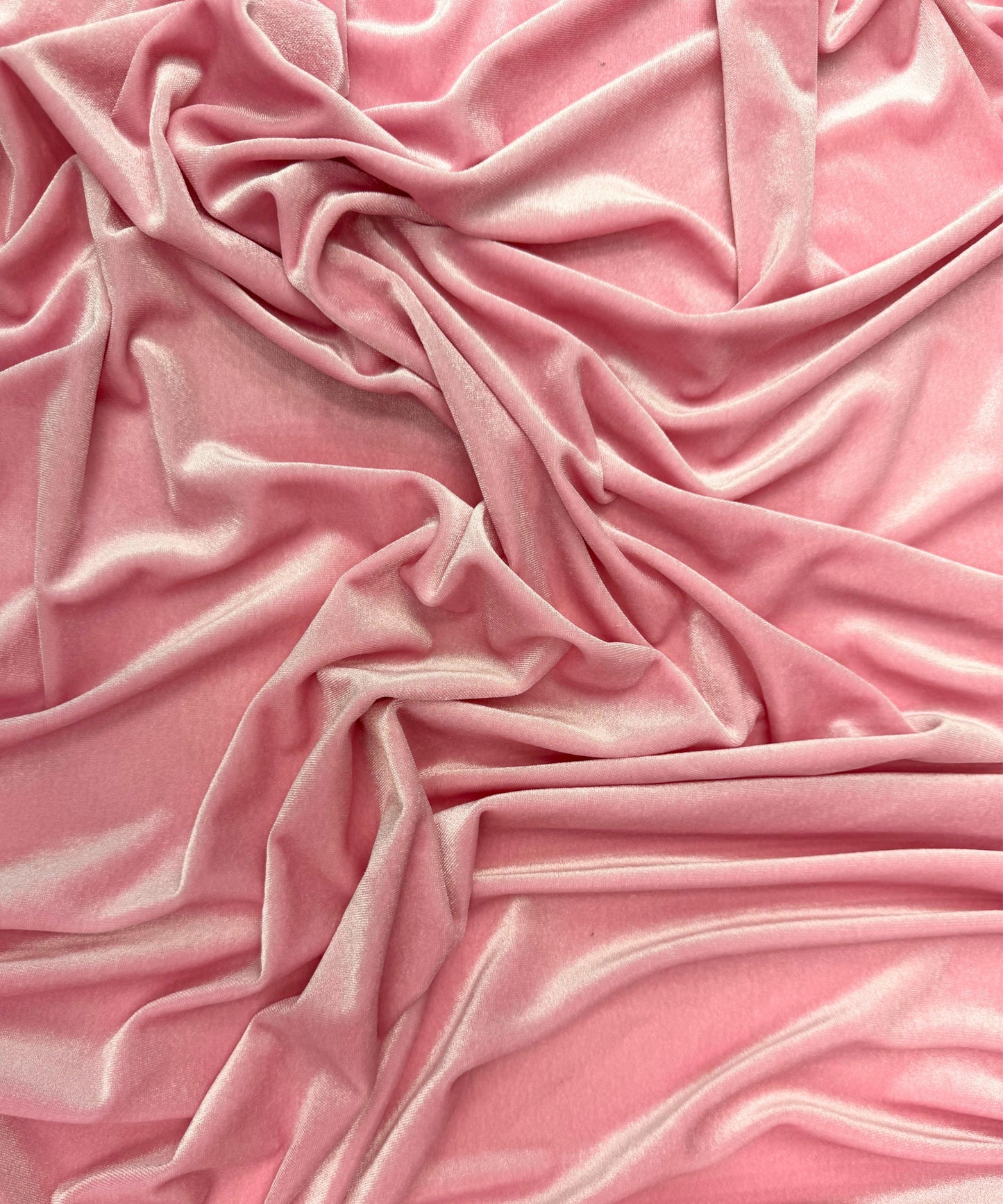 Dusty Pink Stretch Velvet Fabric By The Yard