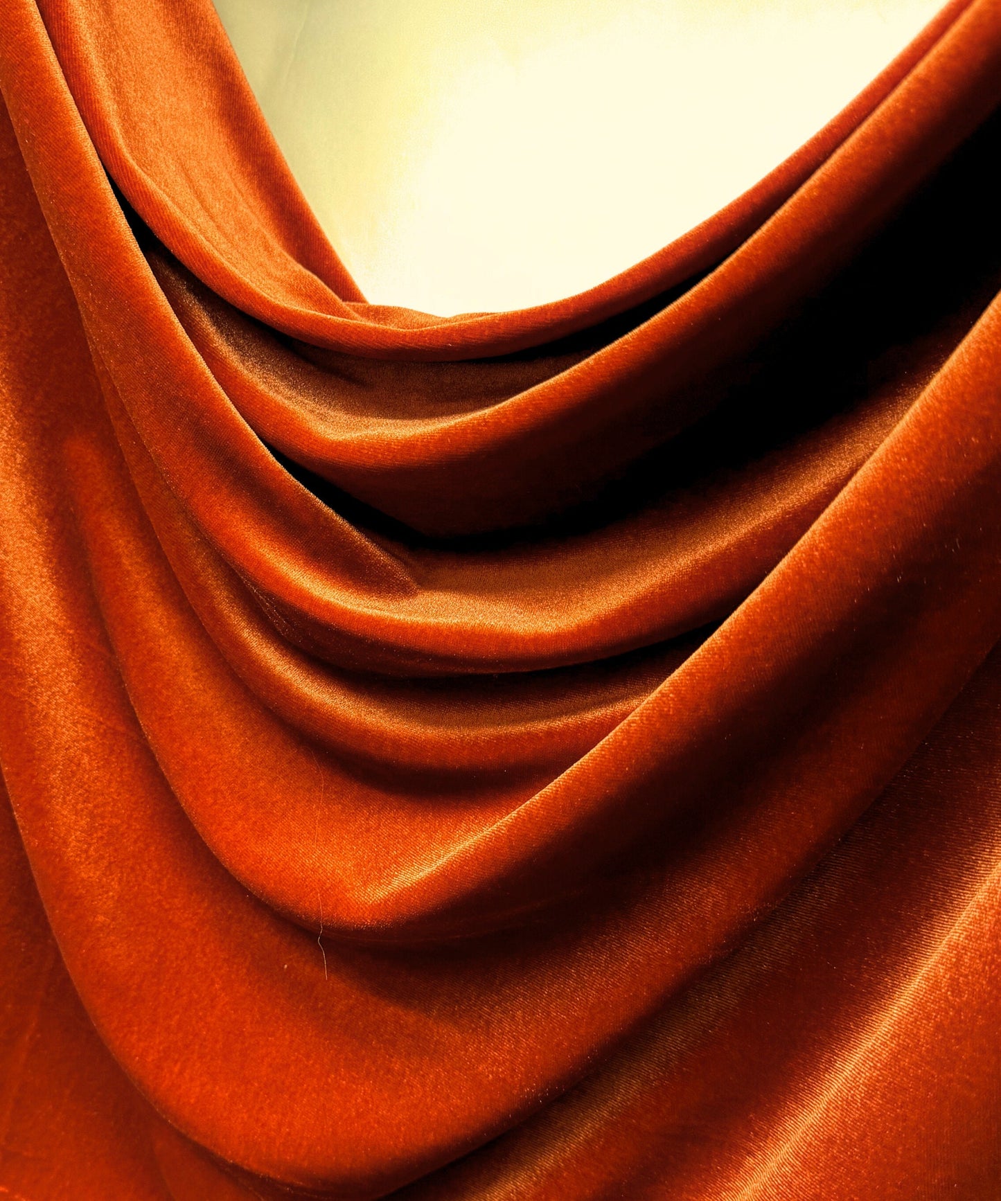 Burnt Orange Stretch Velvet