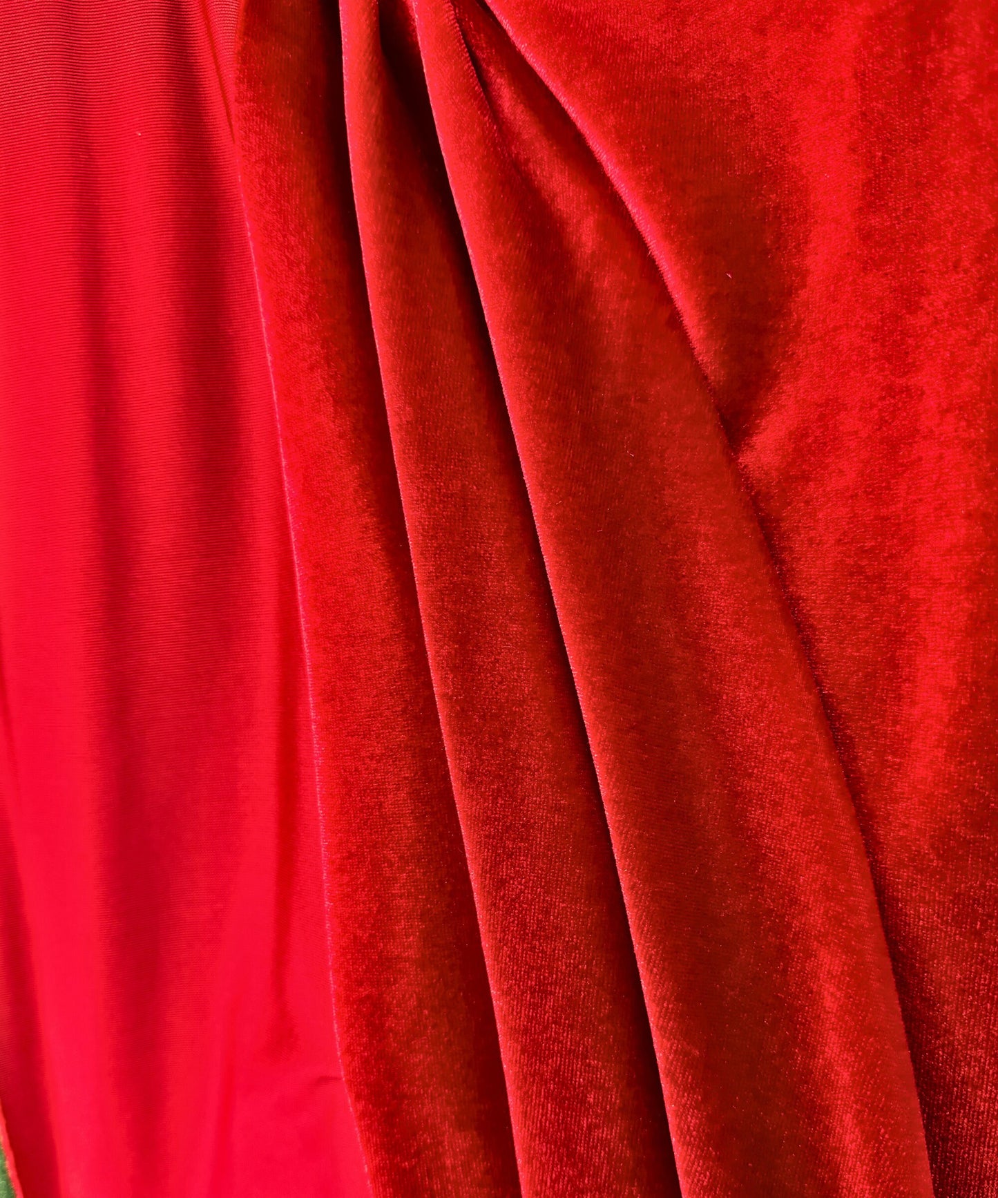 red stretch velvet