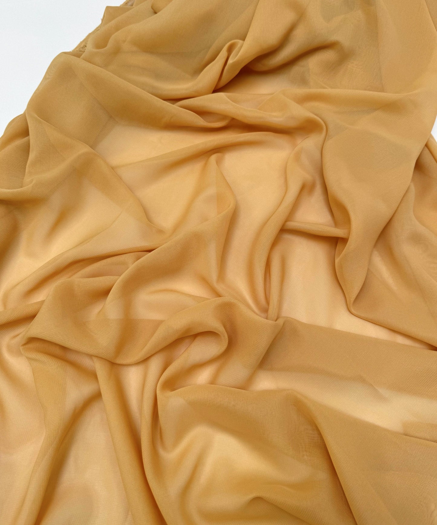 Beige Gold sheer chiffon fabric