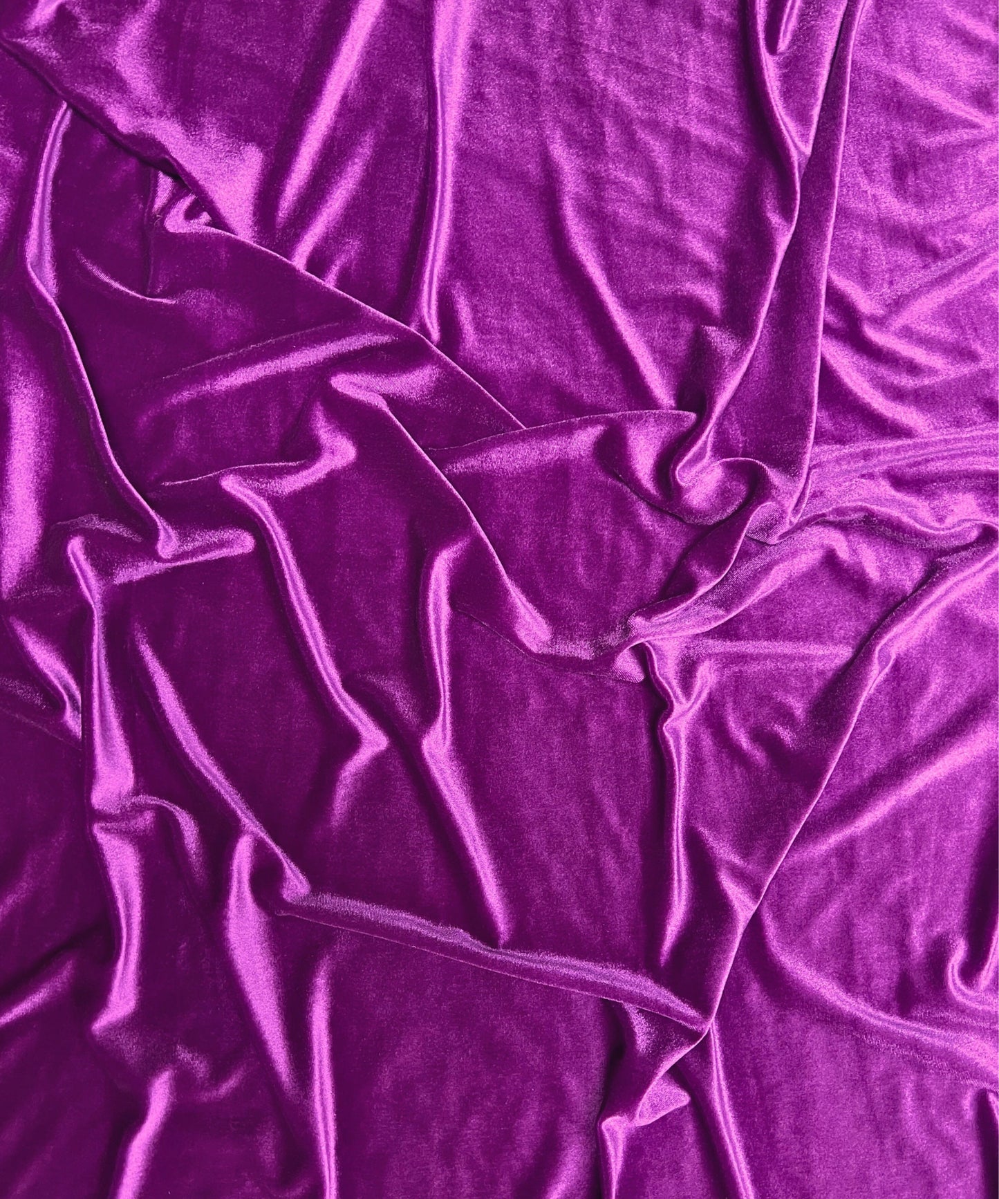 Magenta Stretch Velvet