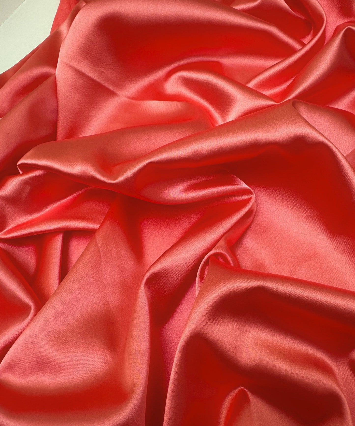 Salmon Coral Silky Stretch Satin