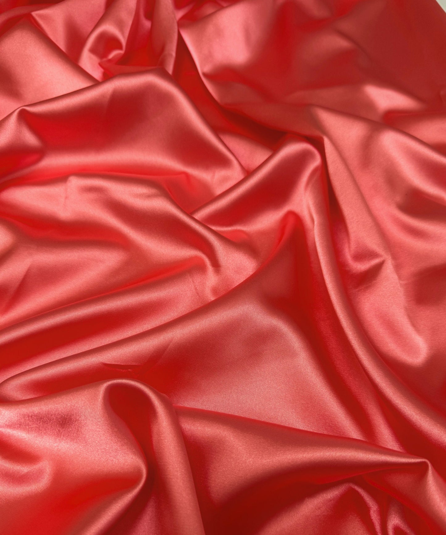 salmon coral stretch fabric