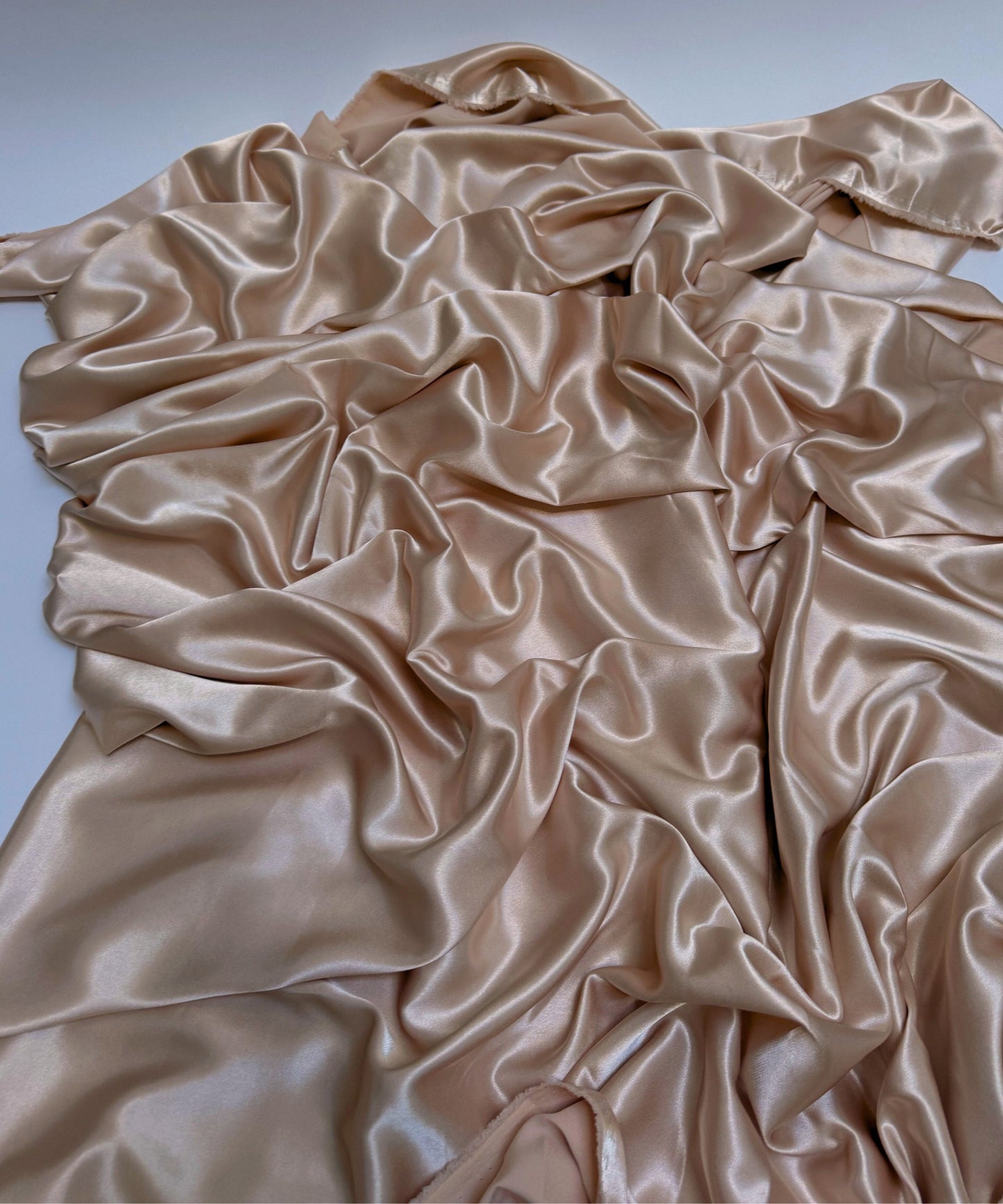 Nude Silky Stretch Satin