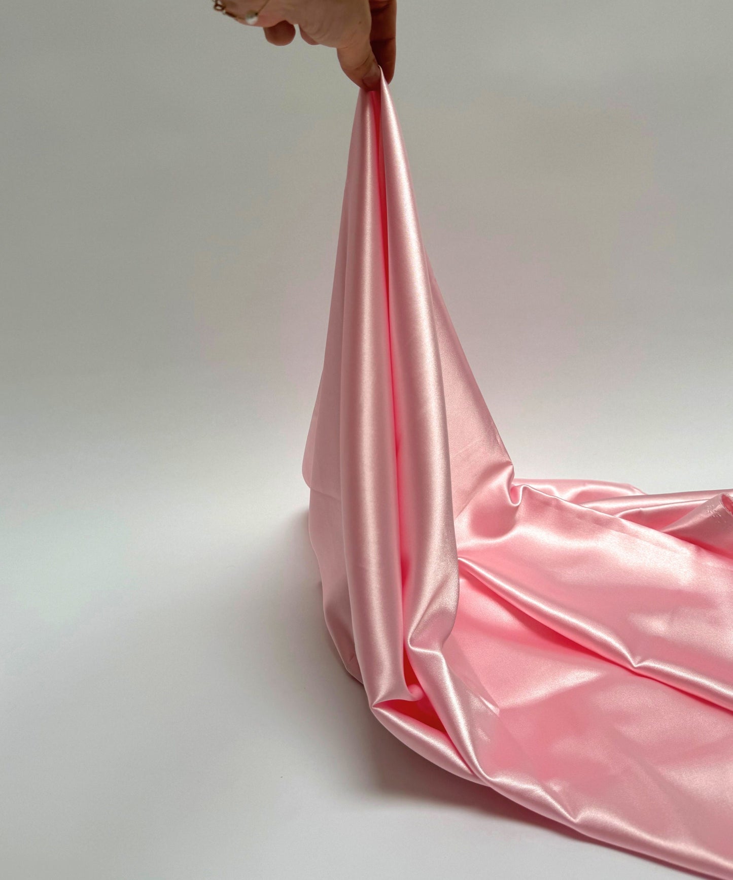 pink stretch satin
