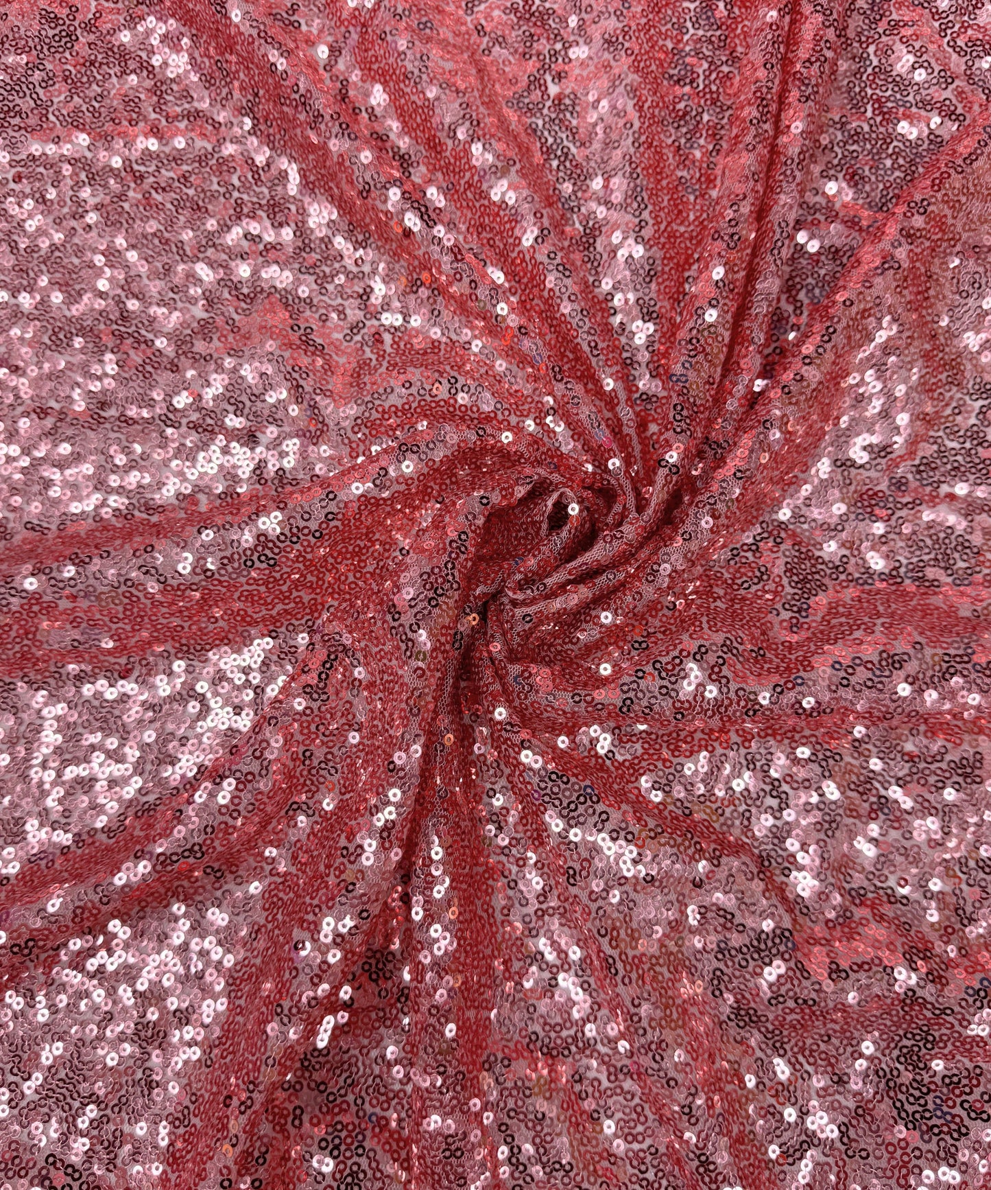 Dusty Rose Glitz Sequins Mesh Fabric