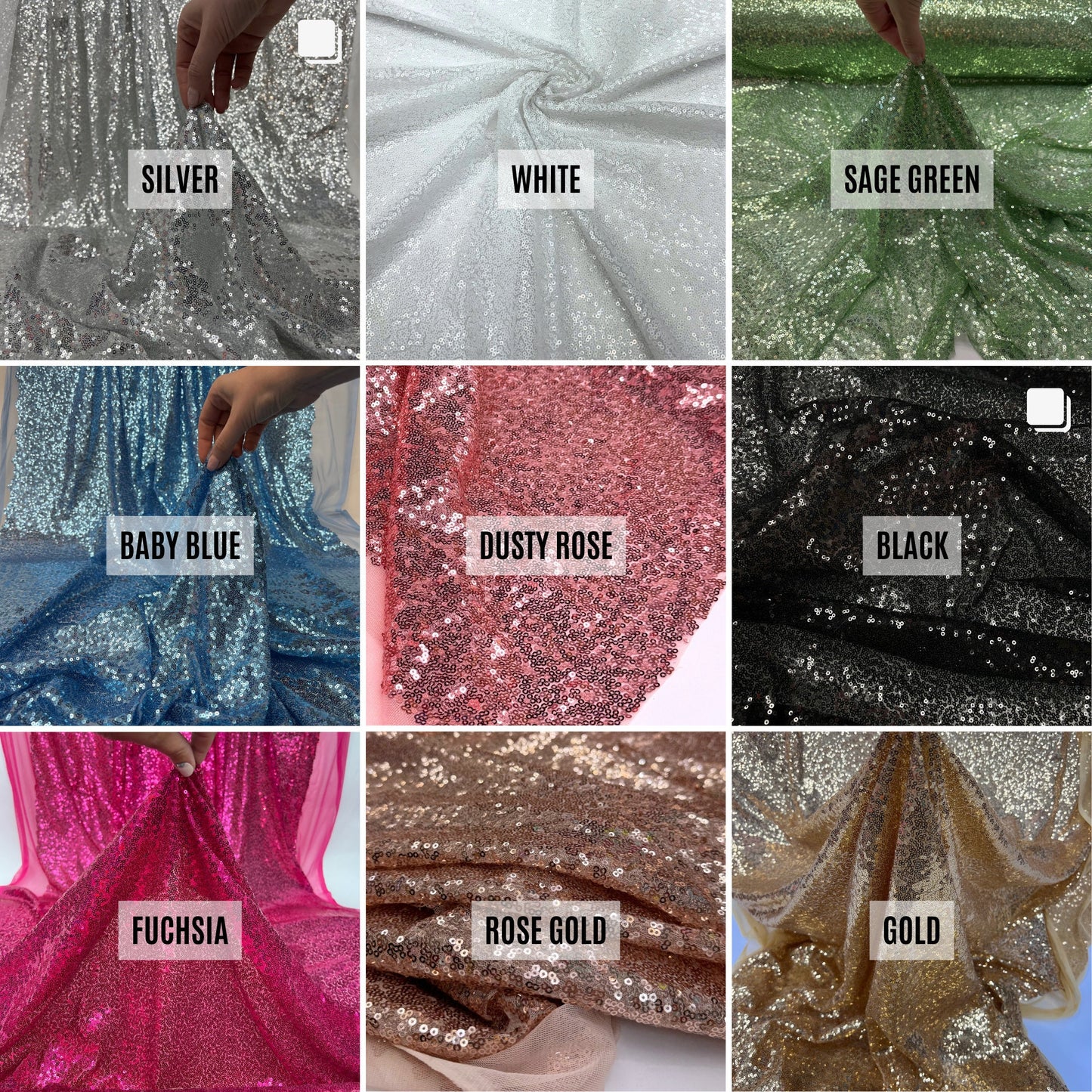 Glitz Sequins on Stretch Mesh Fabric