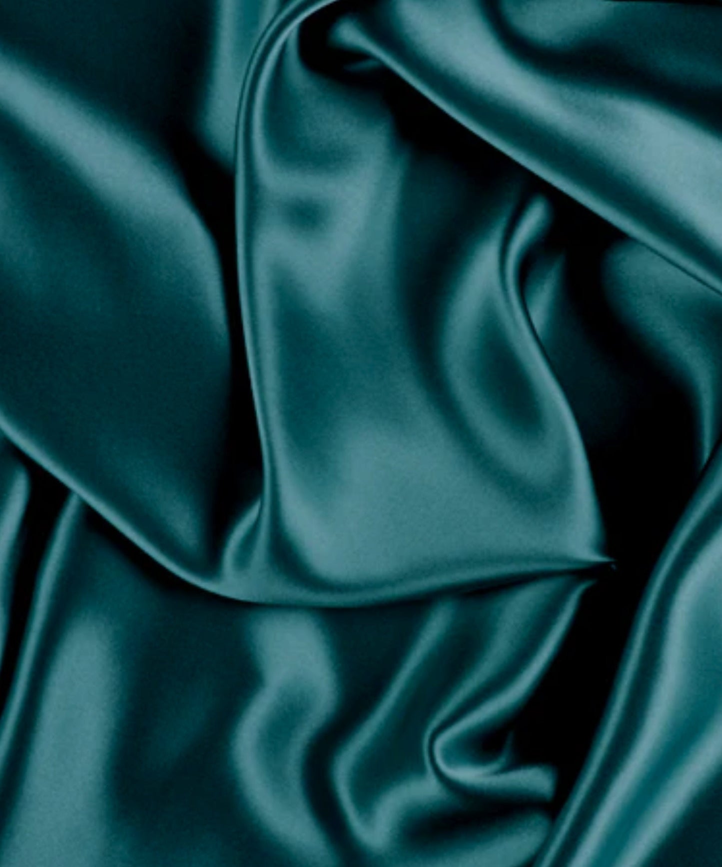 Teal Green Silky Stretch Satin