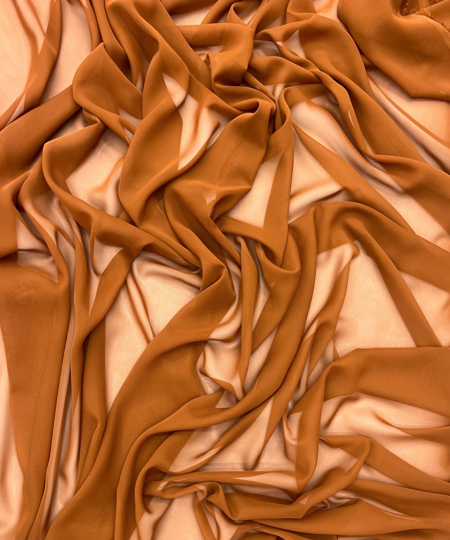 rust chiffon fabric