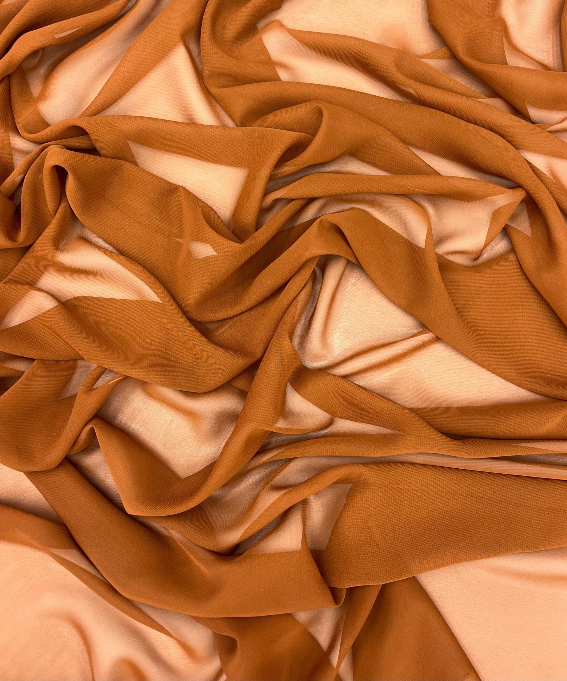 rust chiffon by the yard